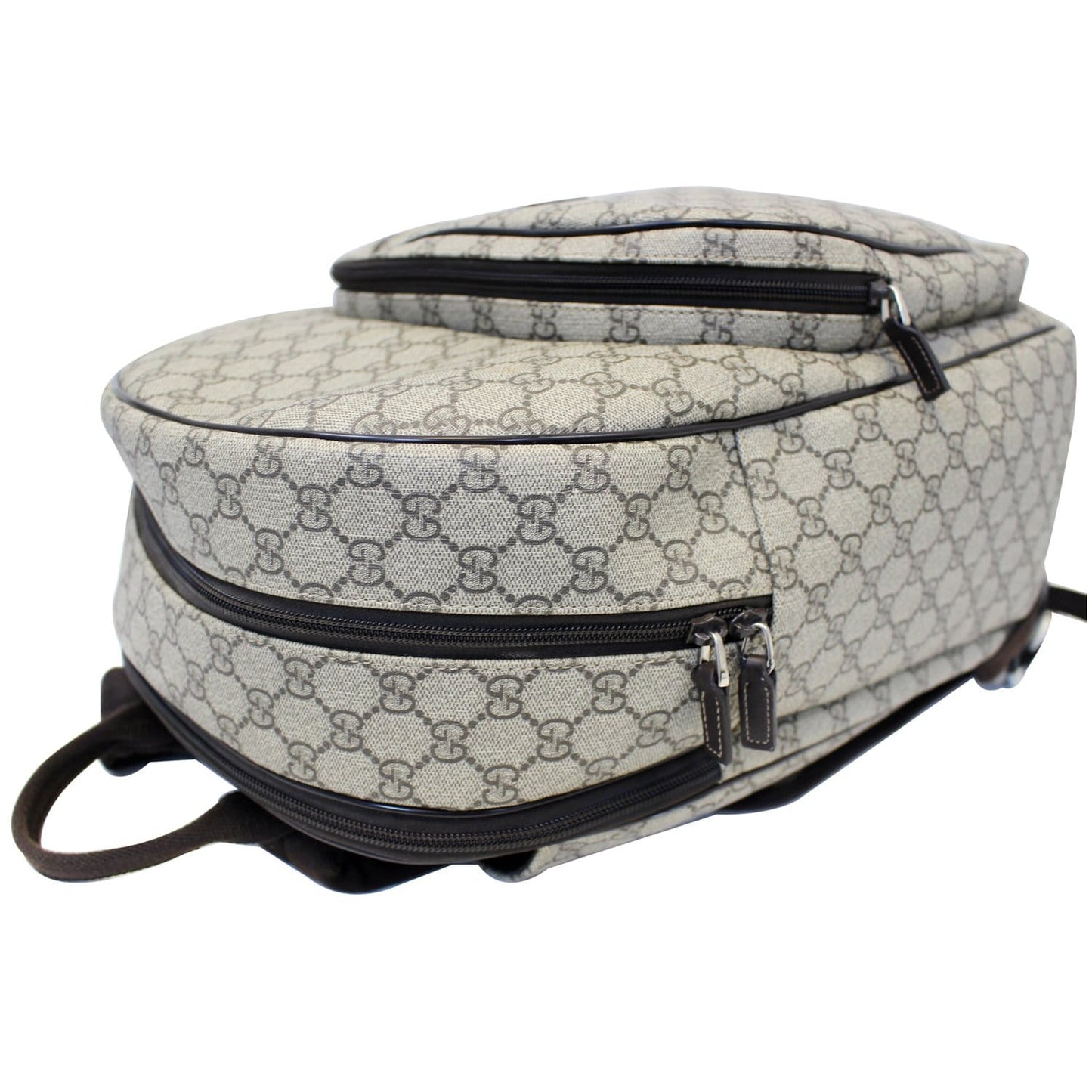 Gucci GG Supreme Canvas Trolley Backpack Bag Beige