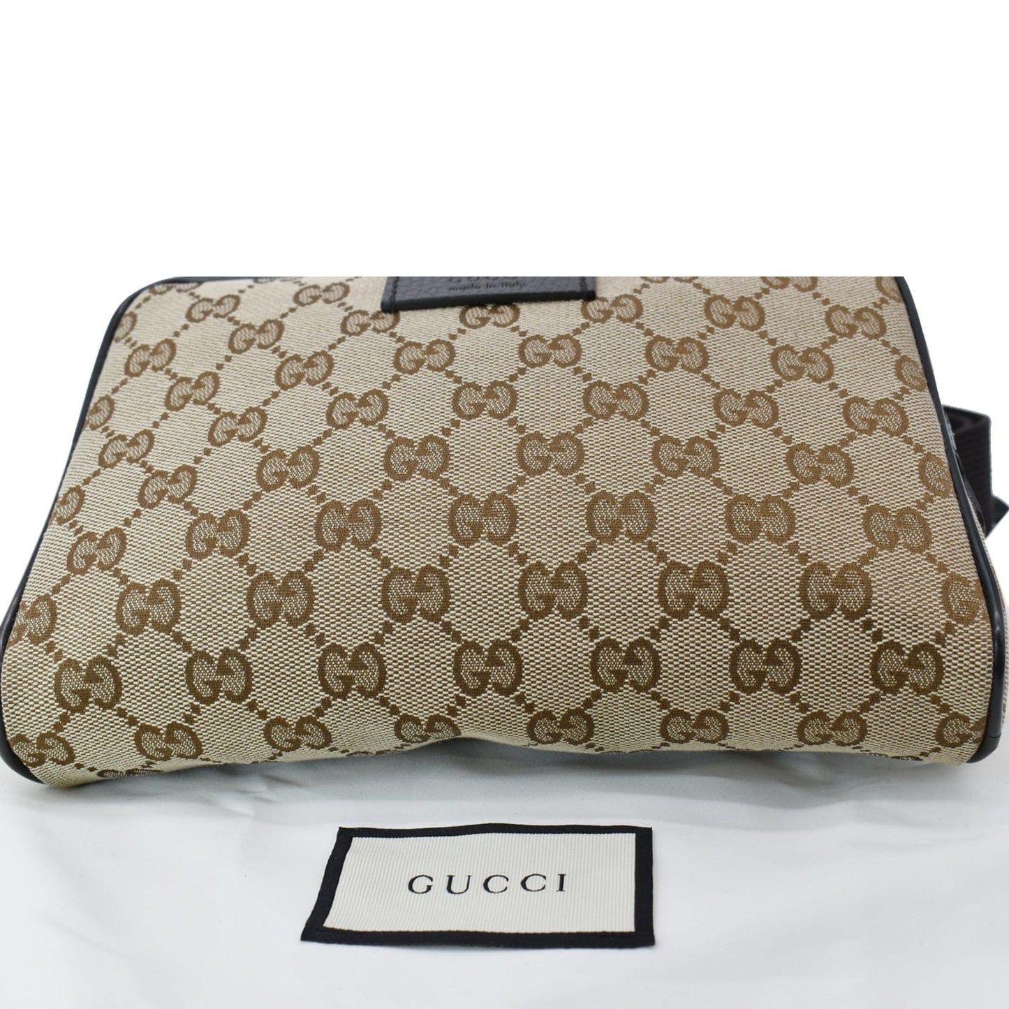GUCCI GG Monogram Canvas Belt Bag Beige 449174 - 10% Off