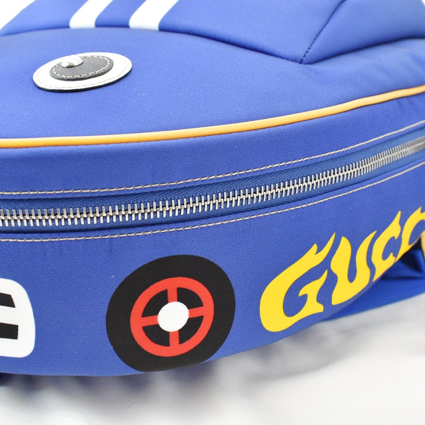GUCCI Children's Car Nylon Canvas Backpack Bag Blue 580435 - Hot Deals