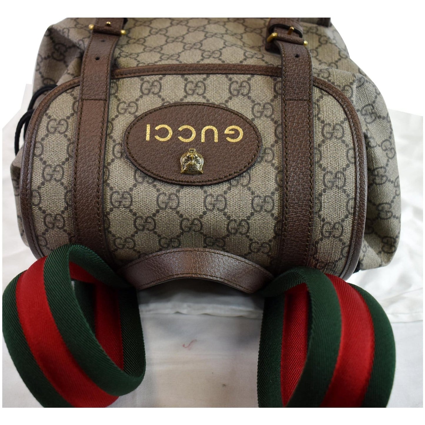 GUCCI Soft GG Supreme Canvas Backpack Bag Beige 473869