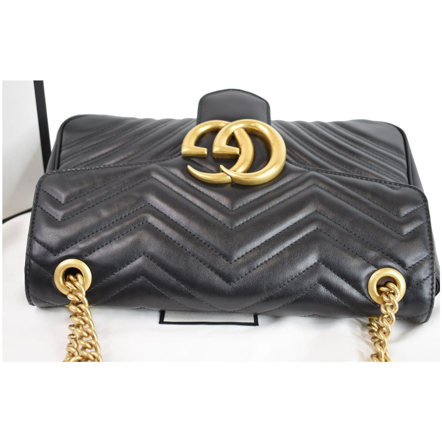 GUCCI GG Marmont Medium Matelasse Shoulder Bag Black 443496