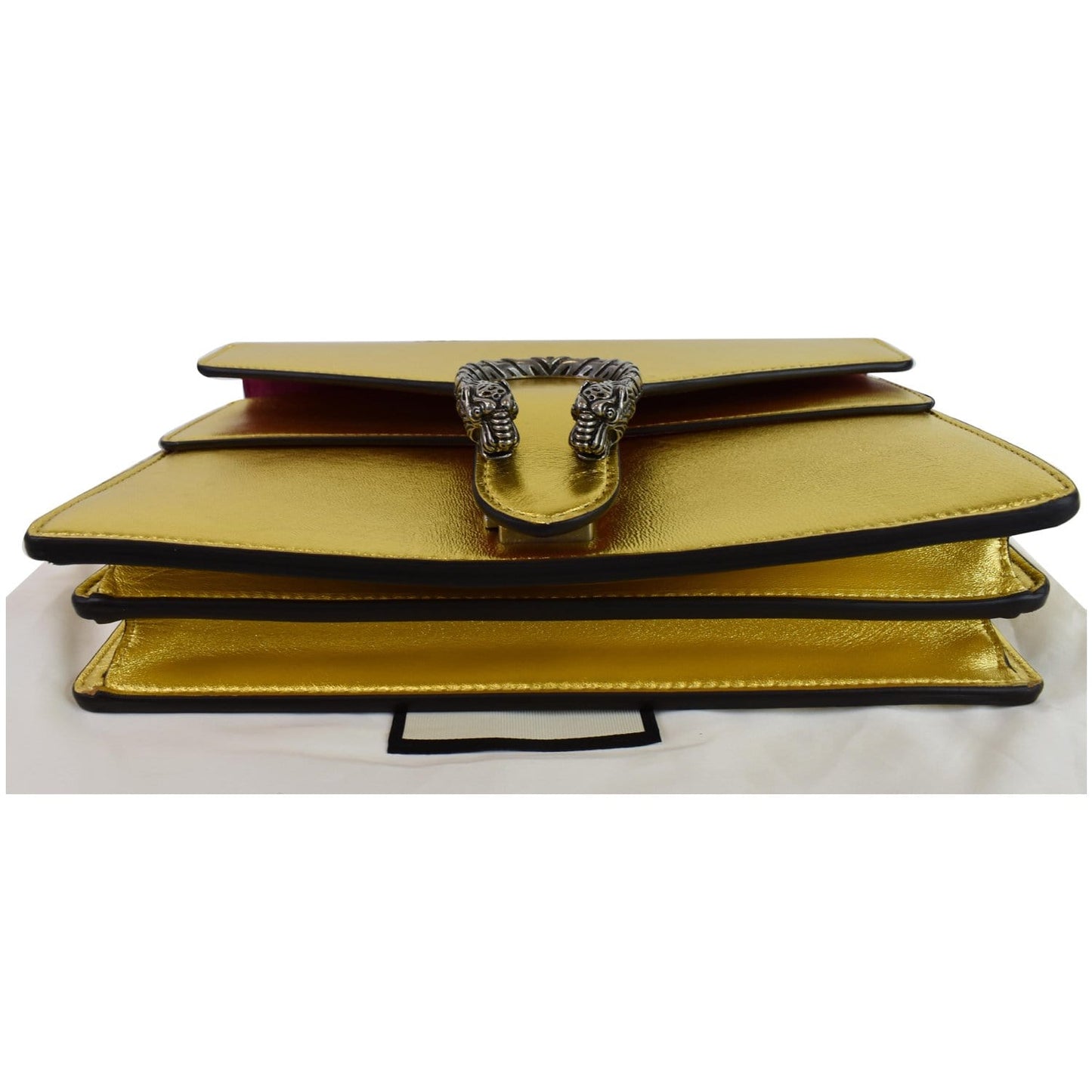 GUCCI Dionysus Small Satin Shoulder Bag Gold 400249