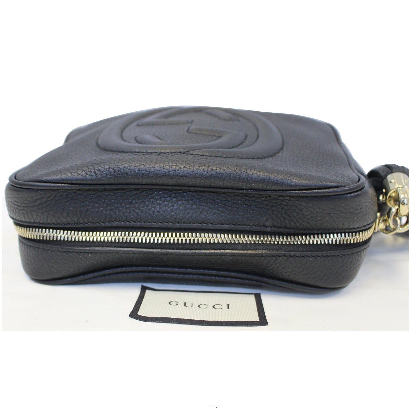 GUCCI Soho Disco Black Leather Crossbody Bag 308364