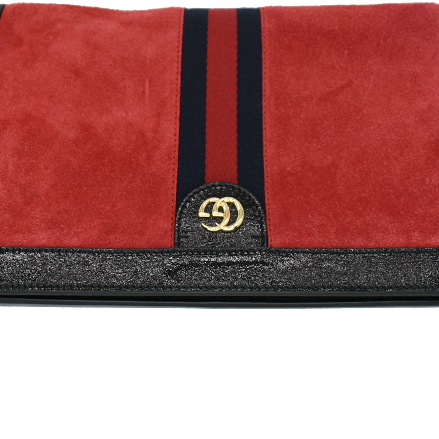 GUCCI Ophidia GG Medium Web Suede Leather Shoulder Bag Red 503876 - Hot Deals
