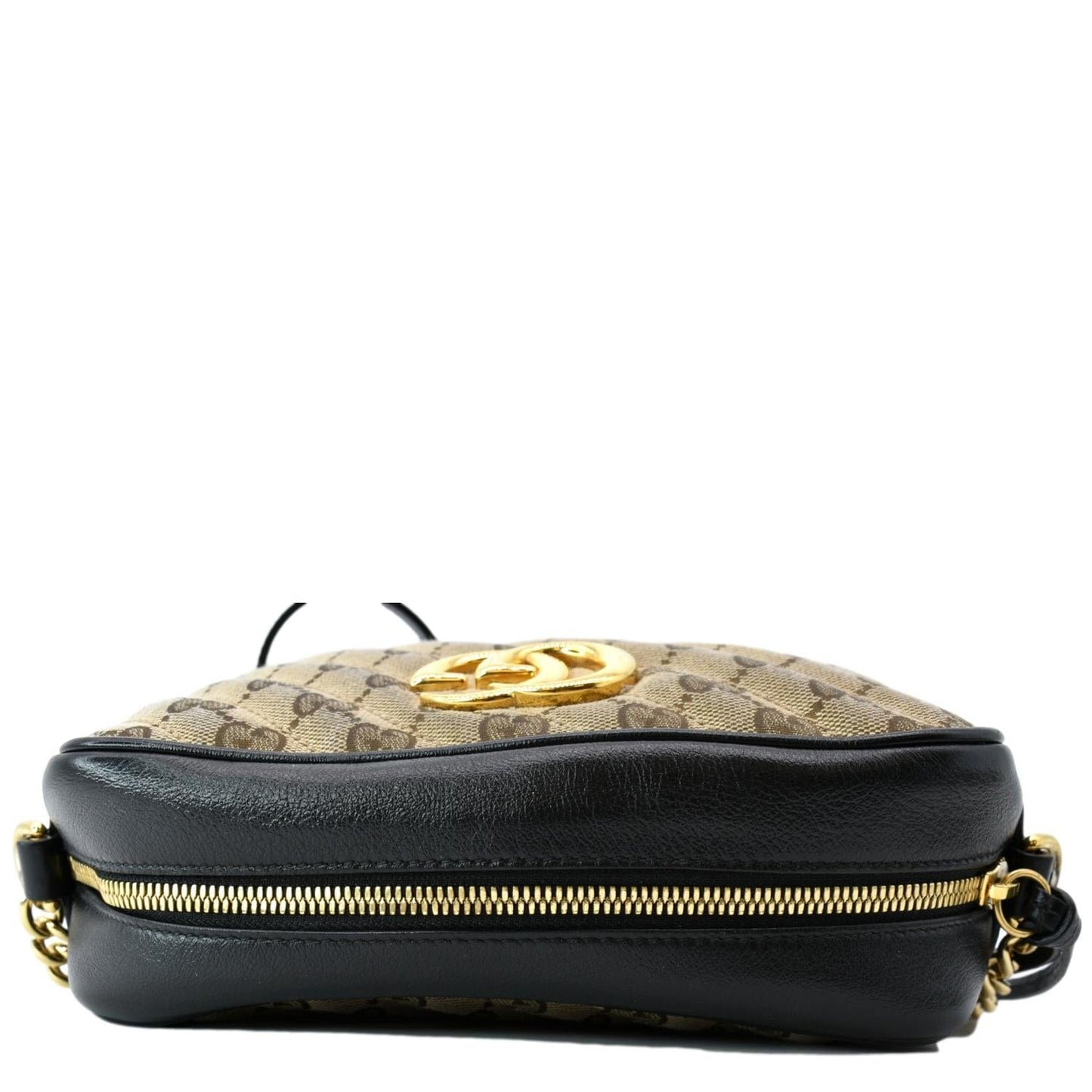 GUCCI GG Marmont Small Matelasse Canvas Leather Crossbody Bag Beige 447632