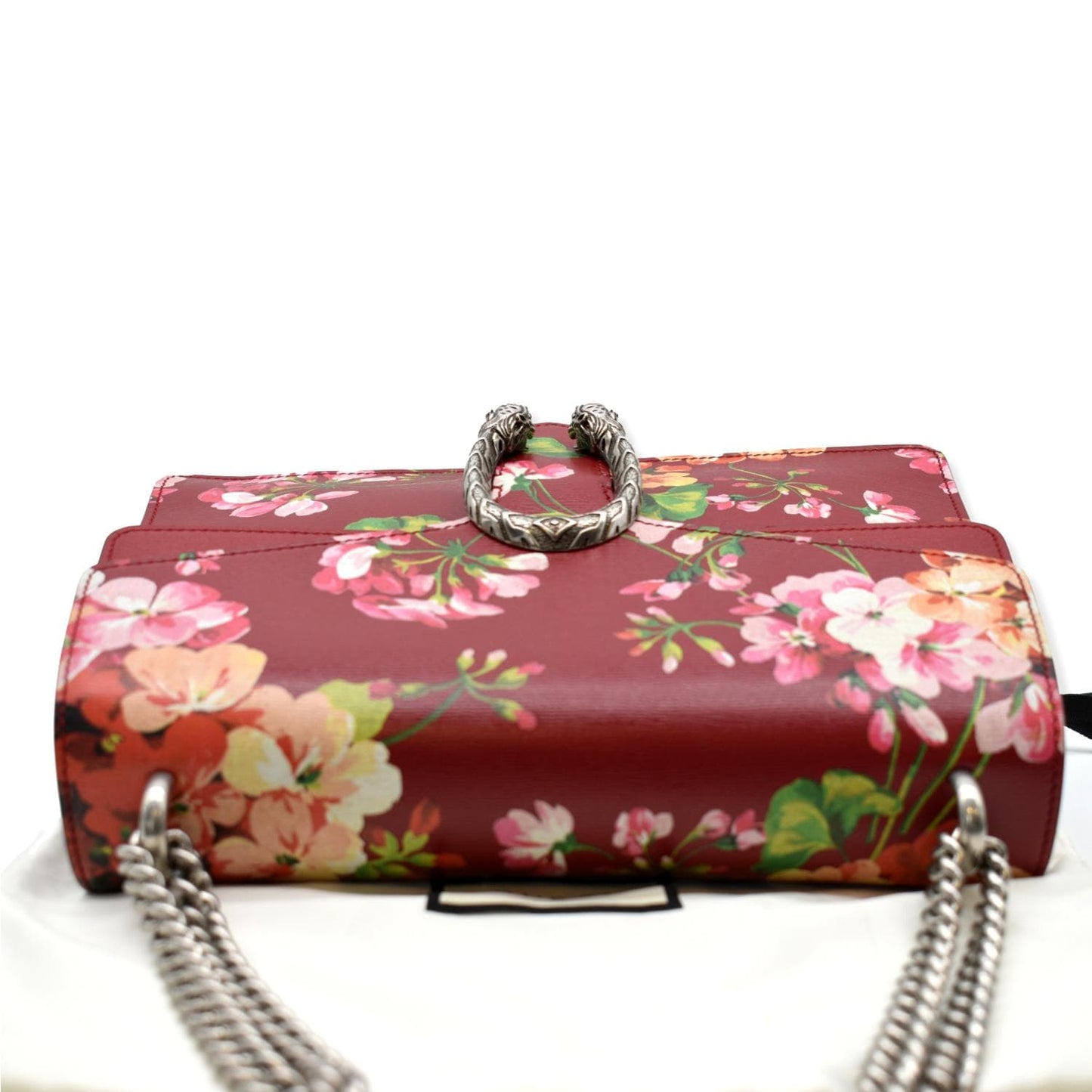 GUCCI Dionysus Floral Blooms Leather Shoulder Bag Red 400235