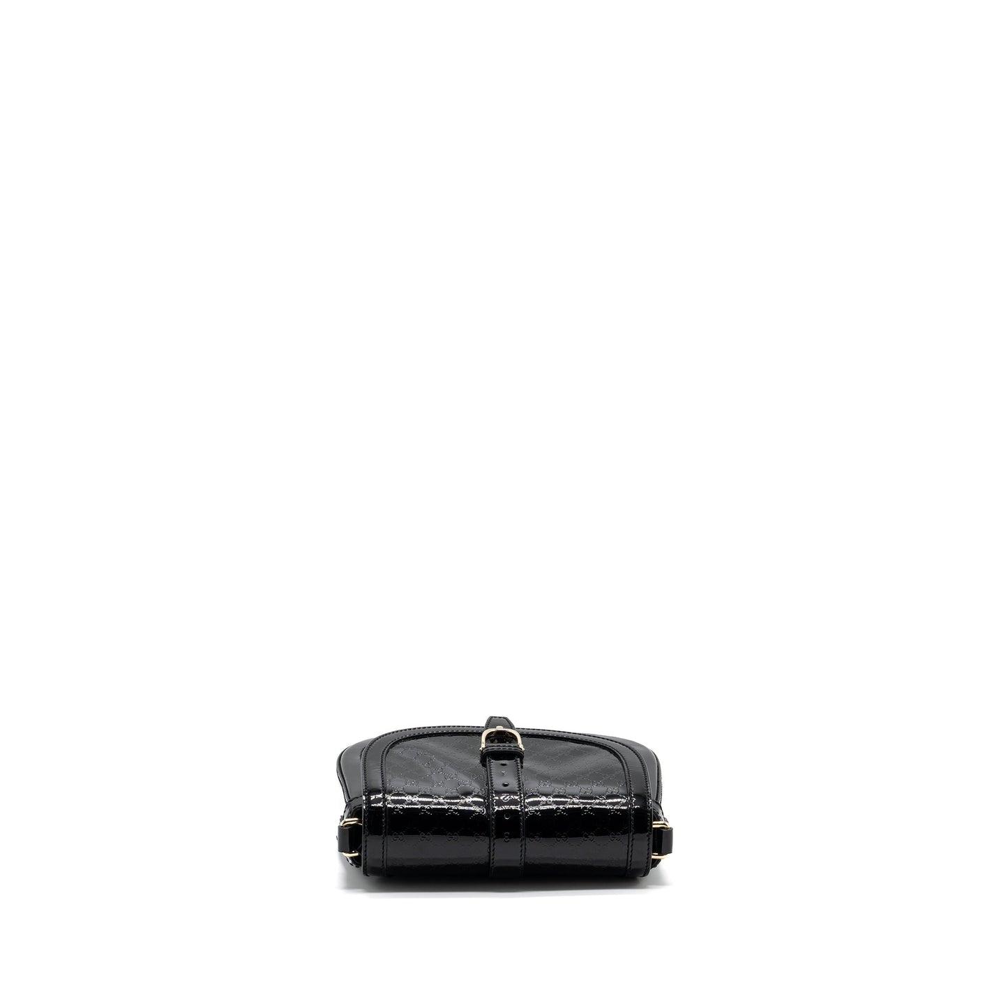 Gucci messenger crossbody bag patent black L