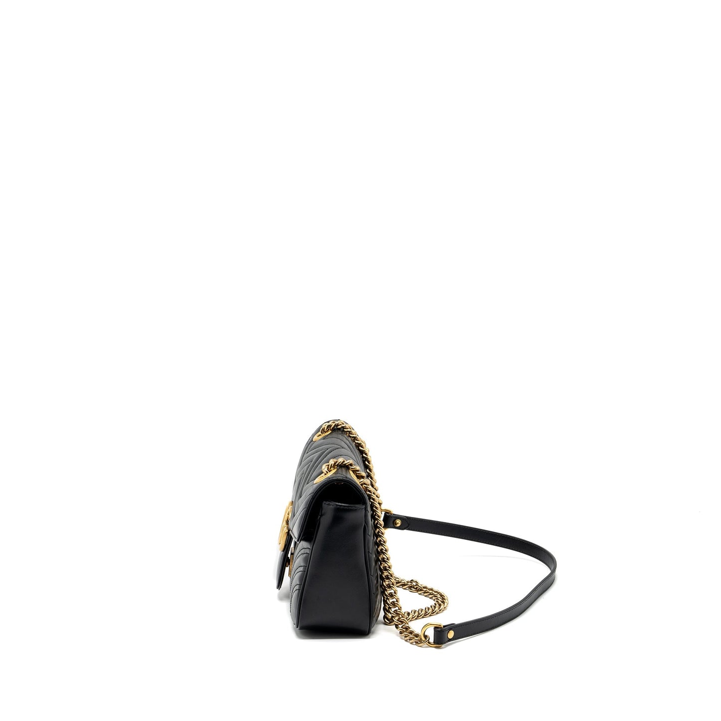 Gucci Small GG Marmont Shoulder Bag calfskin Black