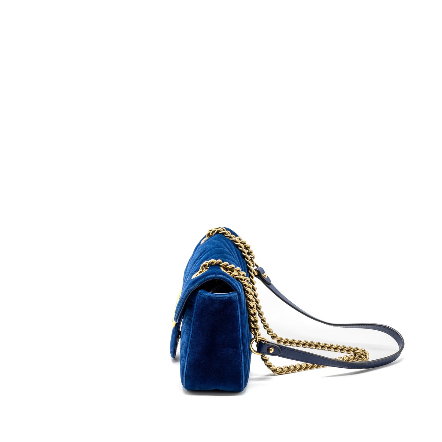 Gucci GG marmont shoulder bag velvet blue
