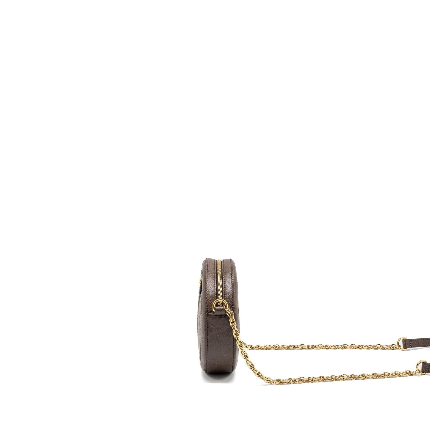 Gucci Ophidia GG mini round Shoulder bag GG supreme canvas / brown