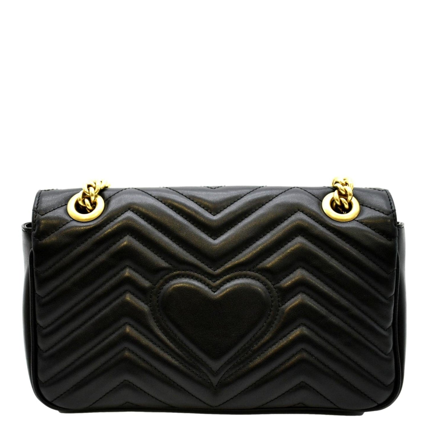 GUCCI GG Marmont Small Matelasse Leather Crossbody Bag Black 443497