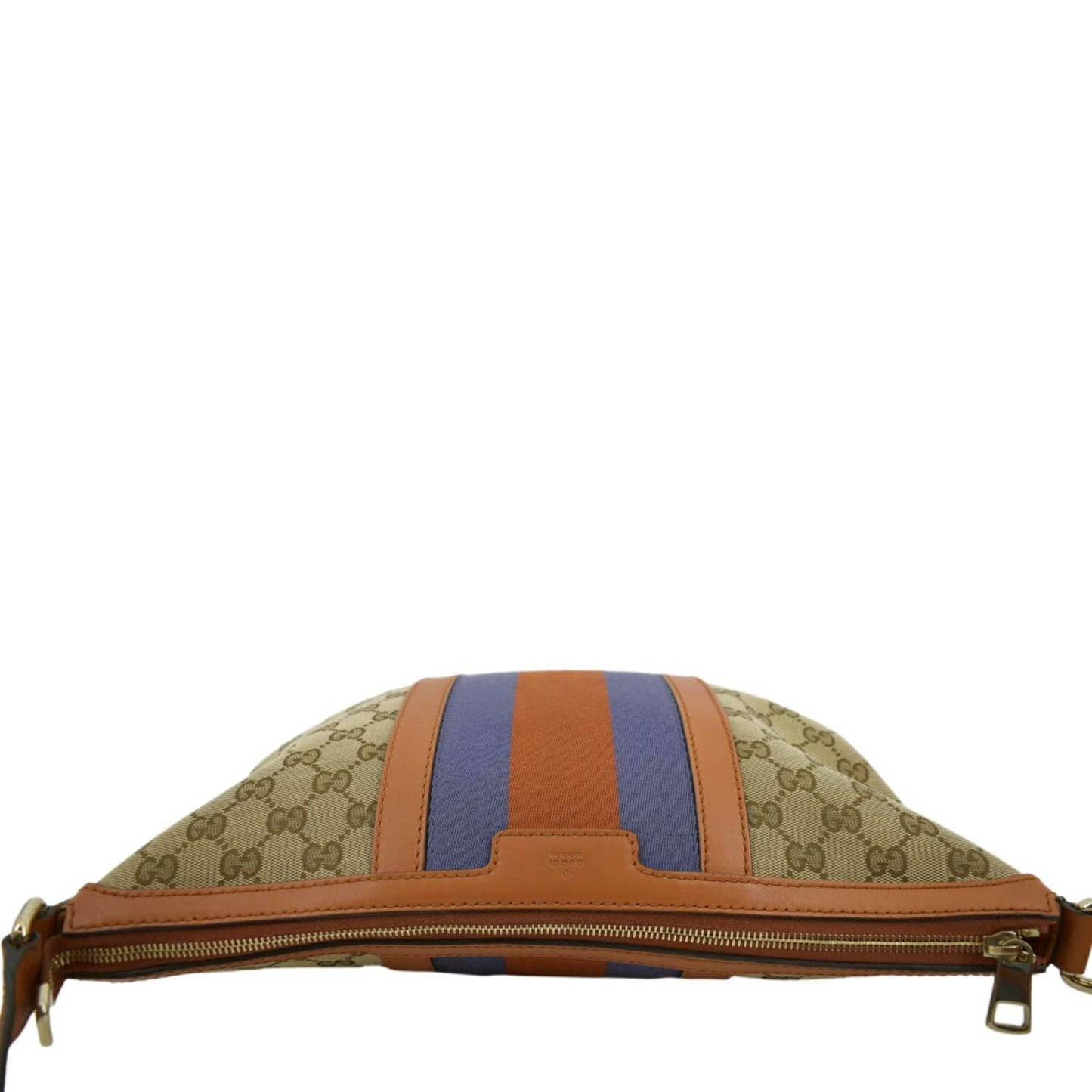 GUCCI Half Moon Vintage Web GG Canvas Shoulder Bag Beige 257082