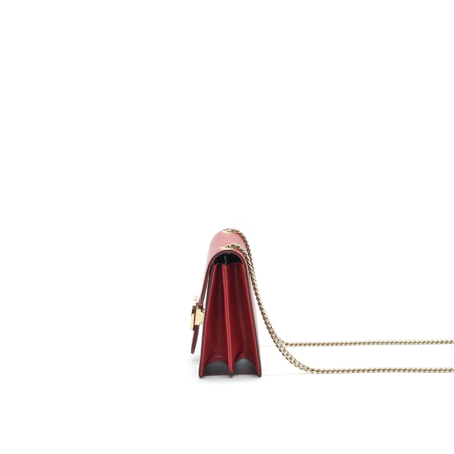 Gucci GG Interlocking Small Chain crossbody Bag Red with L