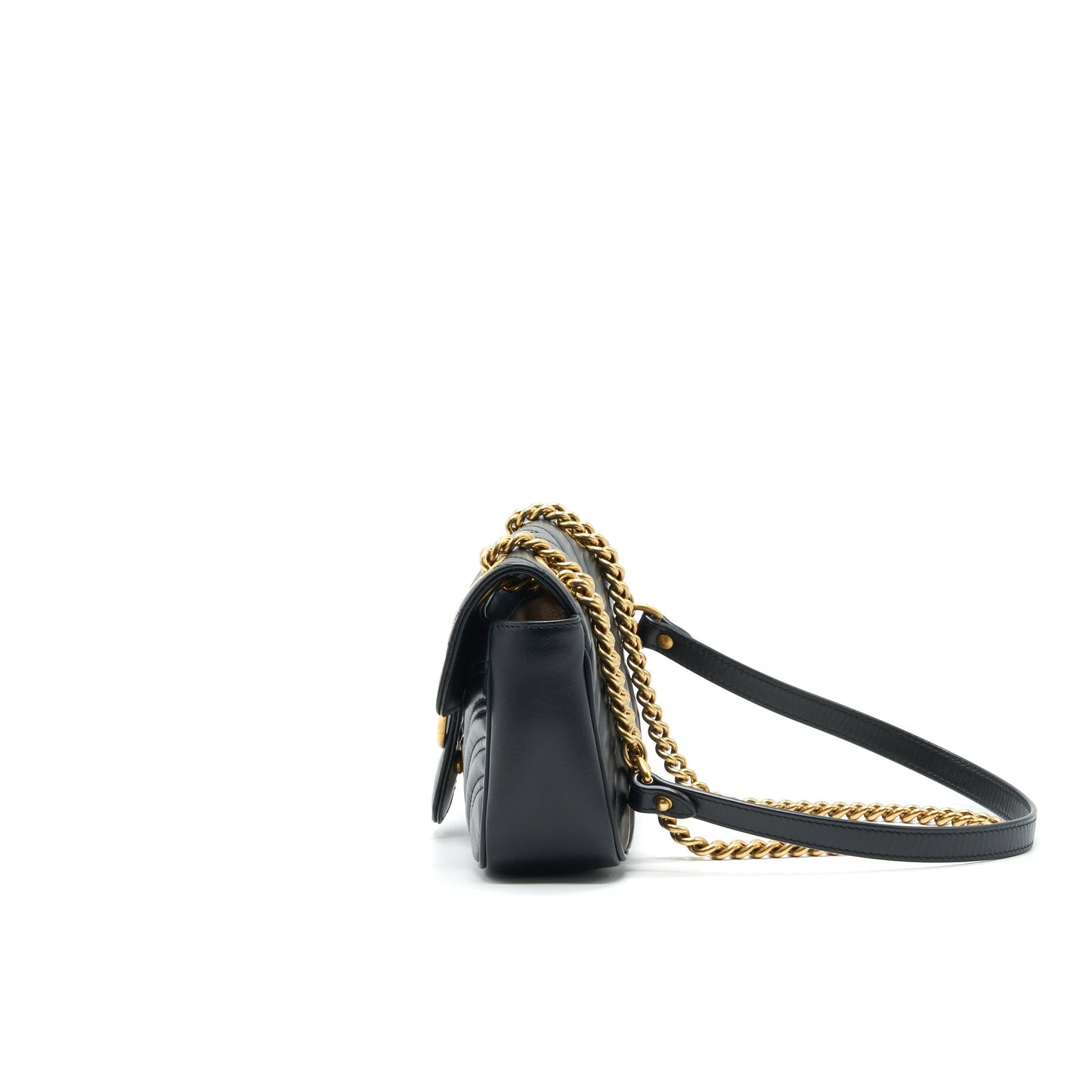 GUCCI GG MARMONT MINI BAG BLACK WITH