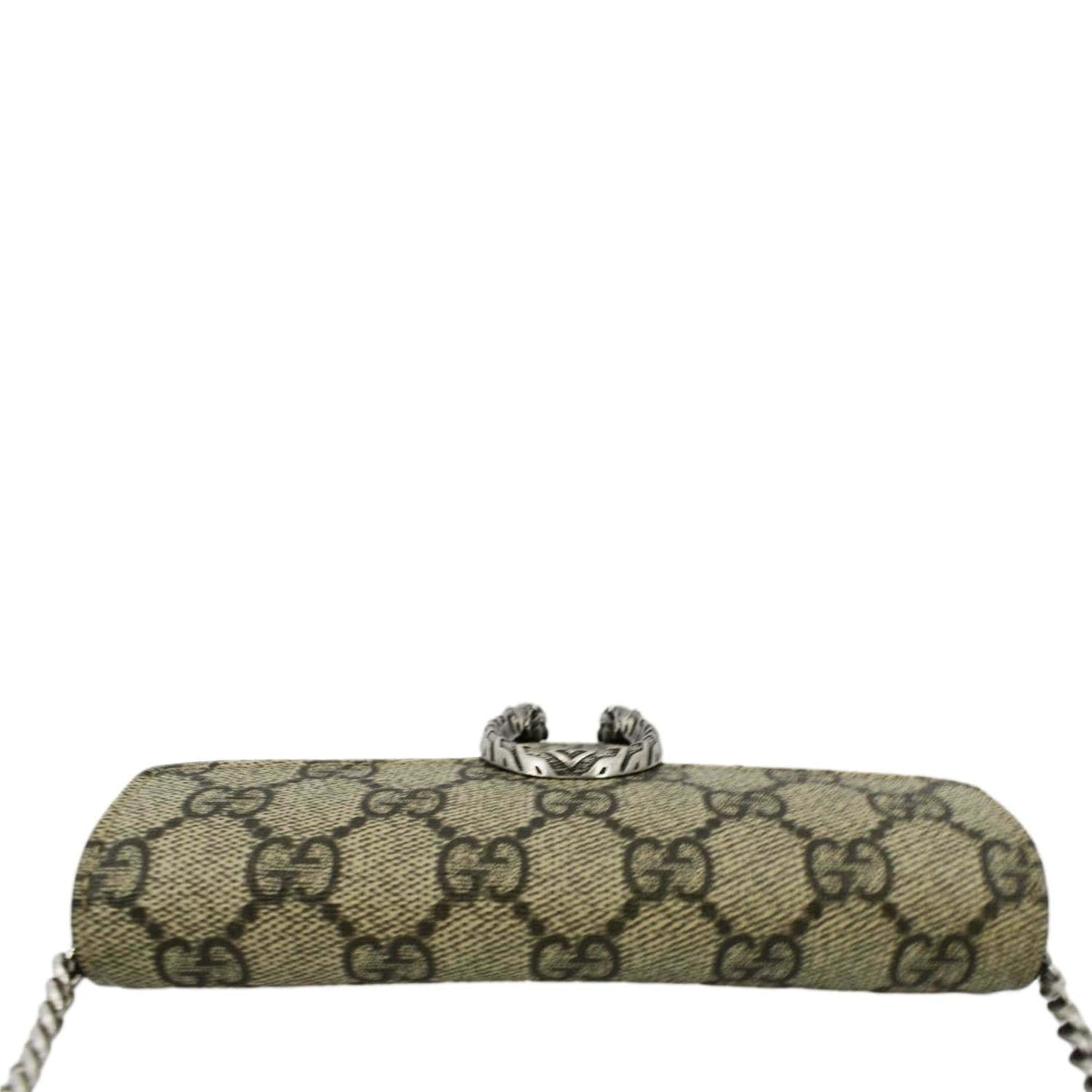 GUCCI Dionysus Super Mini GG Supreme Canvas Crossbody Bag Taupe 476432