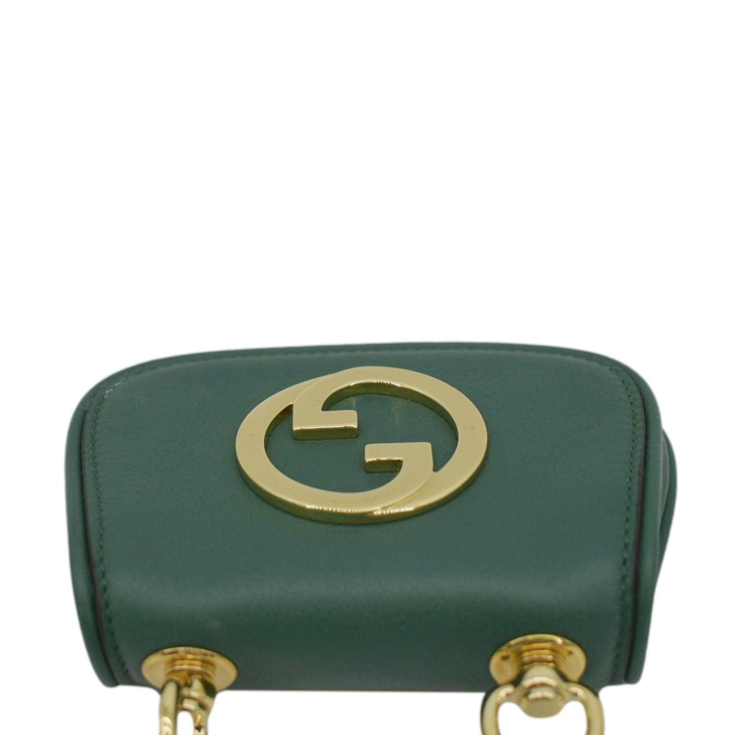 GUCCI Mini Blondie Leather Crossbody Bag Green 698635