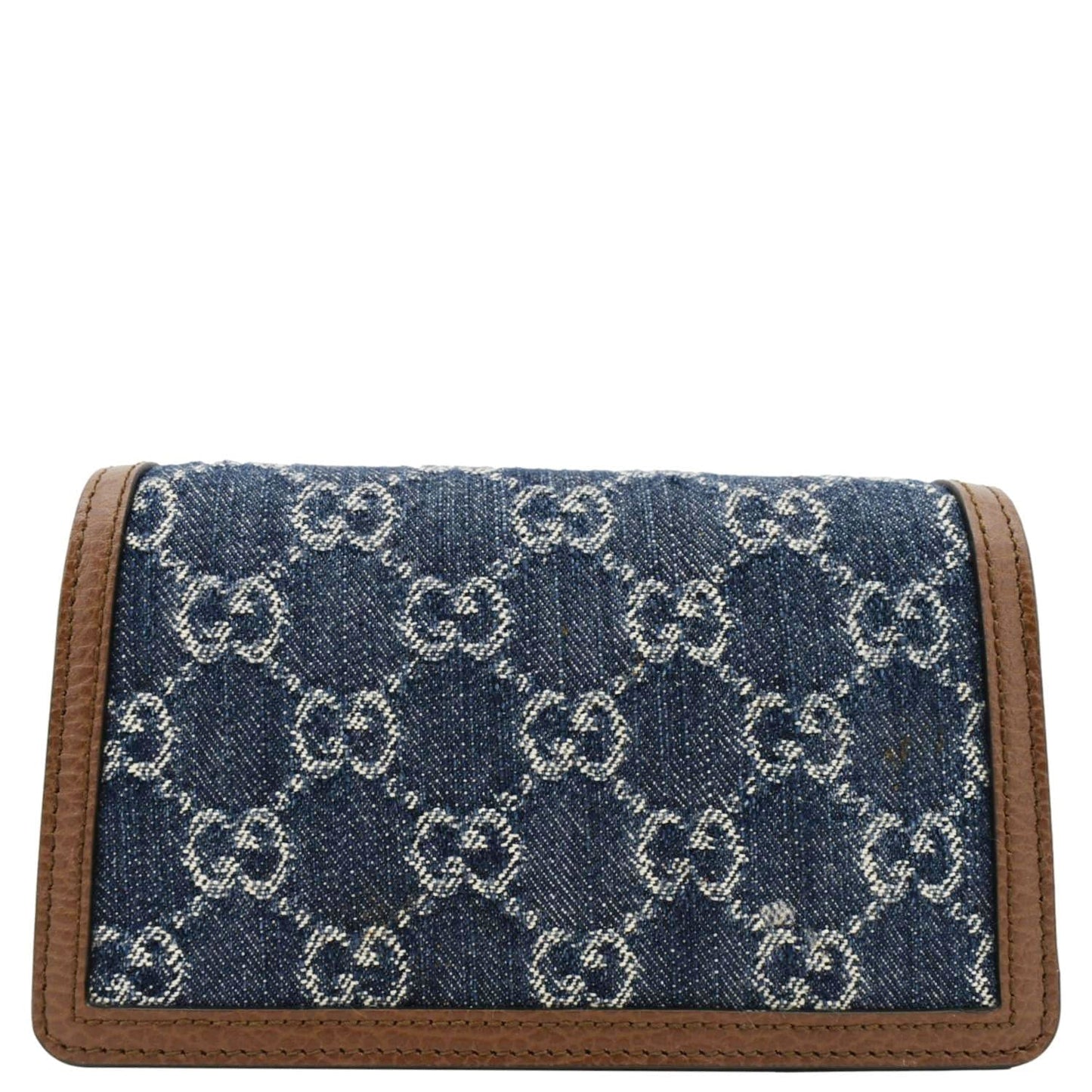 GUCCI Dionysus Super Mini GG Supreme Canvas Crossbody Bag Blue 476432