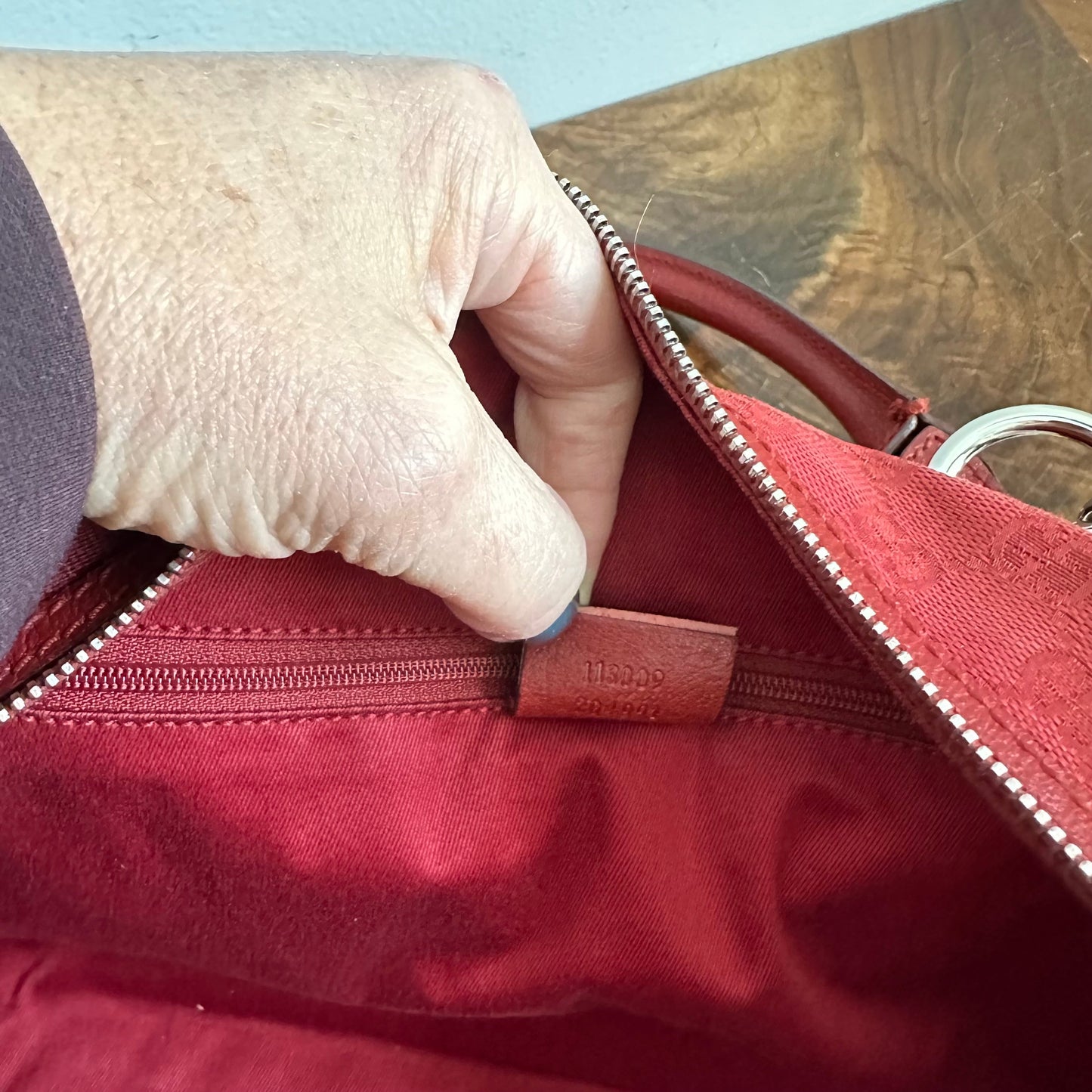 The Full Falcon Crossbody/Handbag - Orvis bags Gucci in Red Canvas