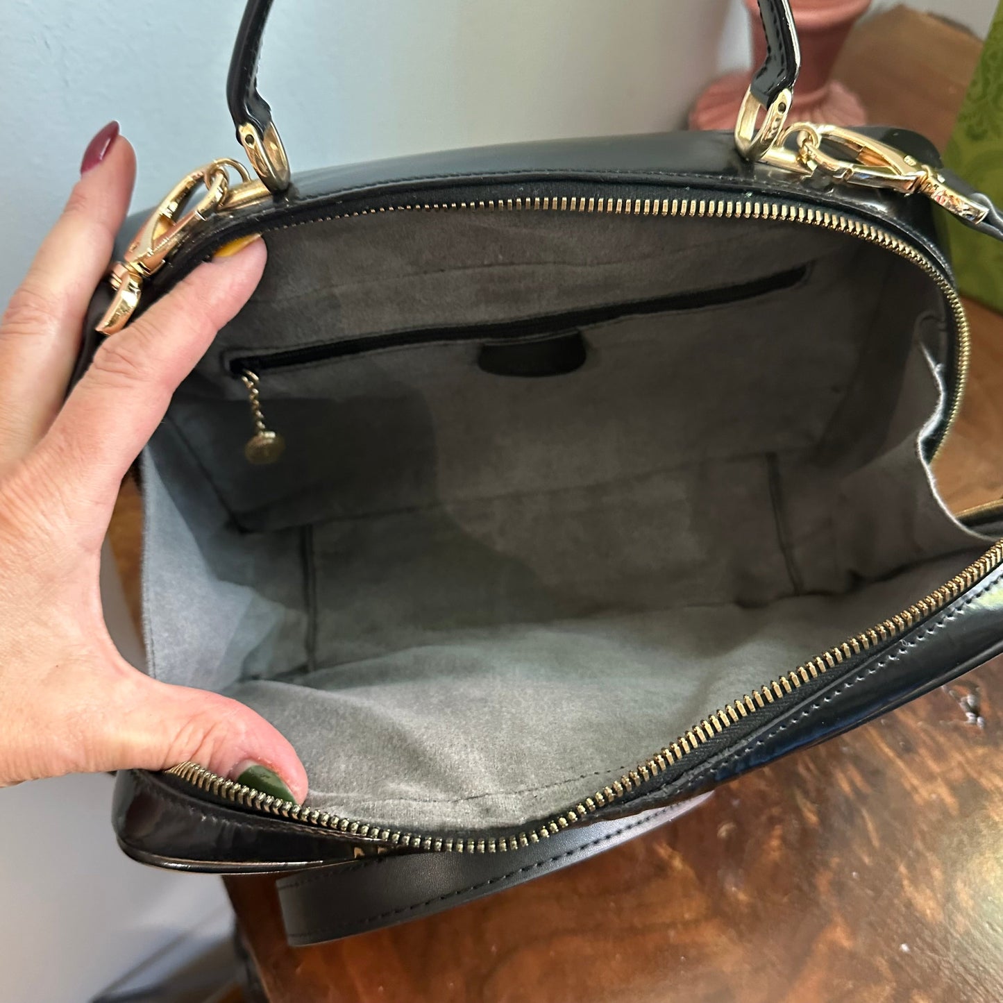 The Junco Crossbody/Clutch - Larger Orvis bags Gucci Bamboo Cosmetic Bag in Black Leather (Vertical)