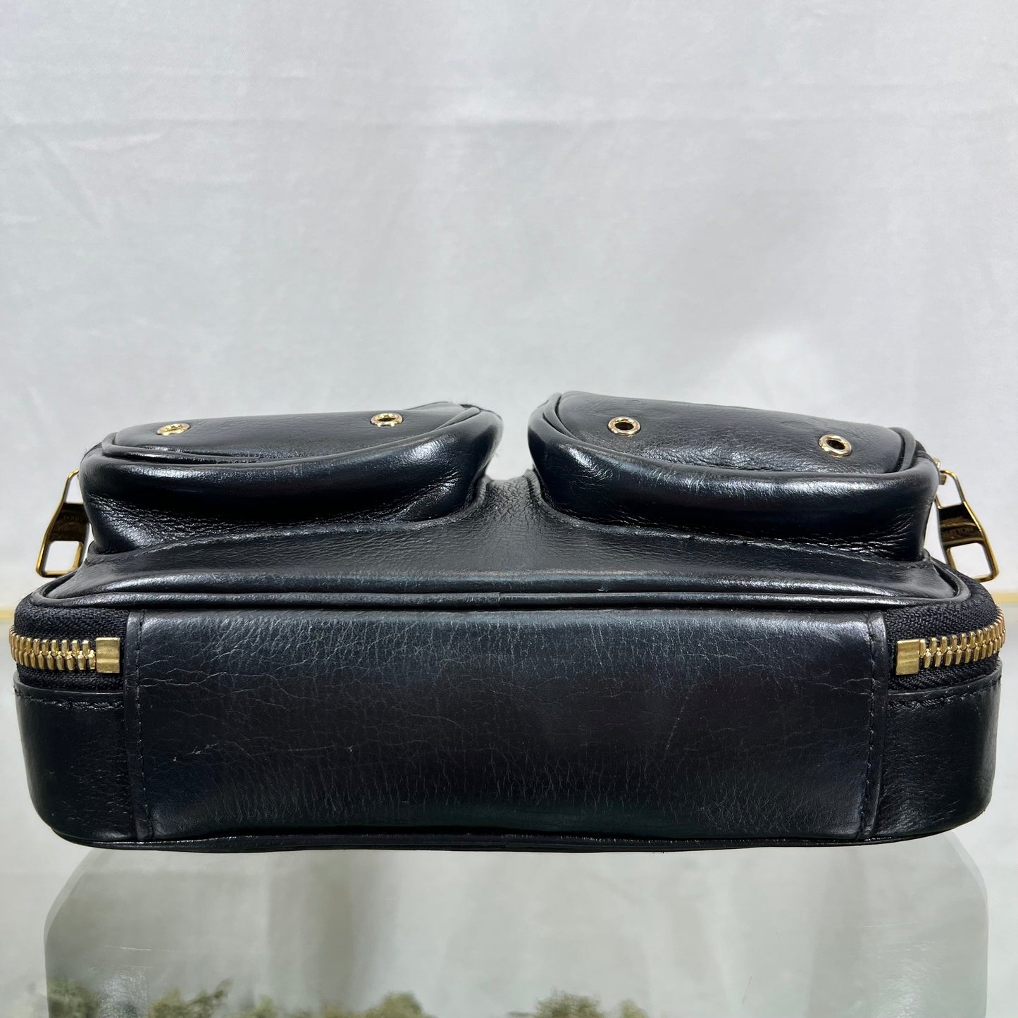 LOUIS VUITTON Monogram Embossed Utility Black Crossbody