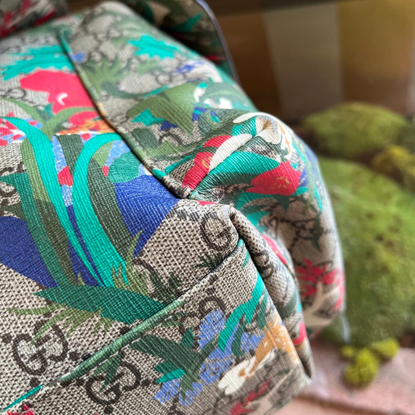 GUCCI GG Supreme Monogram Jungle Green Diaper Bag