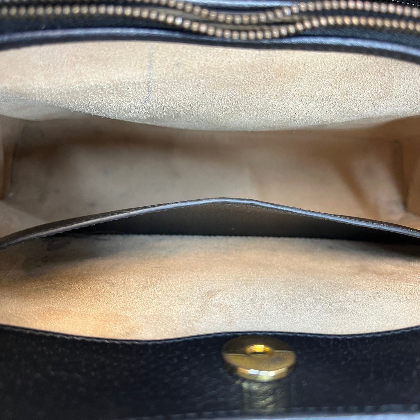 GUCCI Diana Medium Black Calfskin Leather Tote Bag