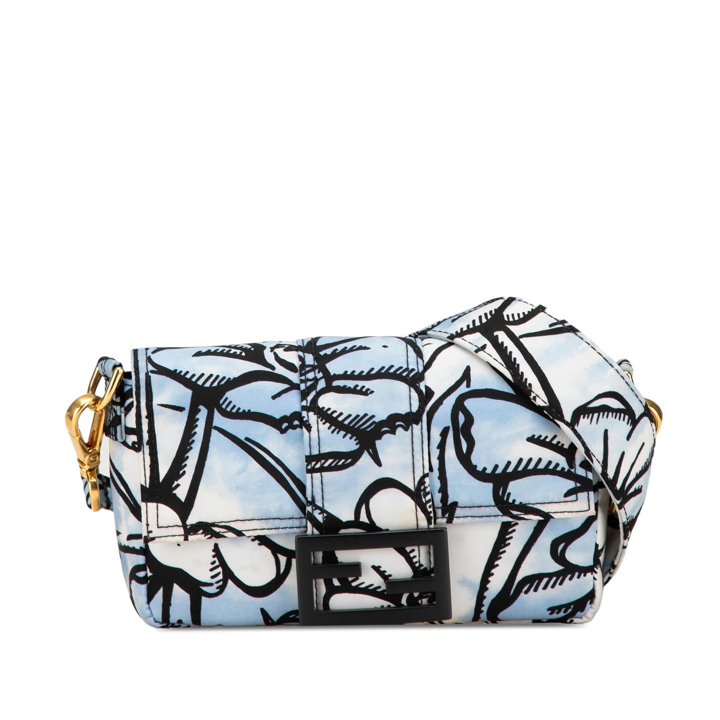 Fendi Joshua Vides Mini Nylon Convertible Baguette Crossbody