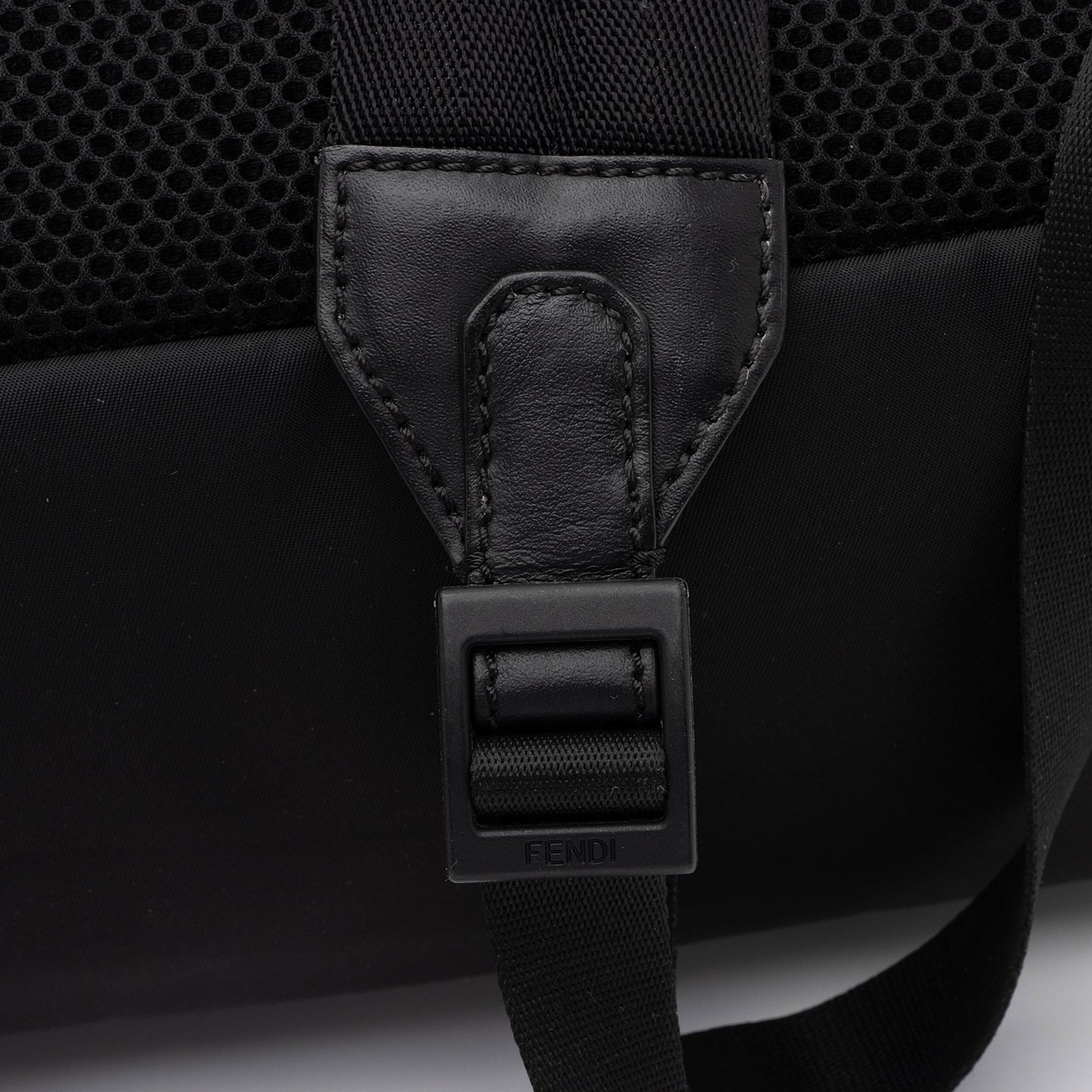 Fendi Nylon FF Embossed Calfskin Santander Backpack (SHF-FMXHgb)