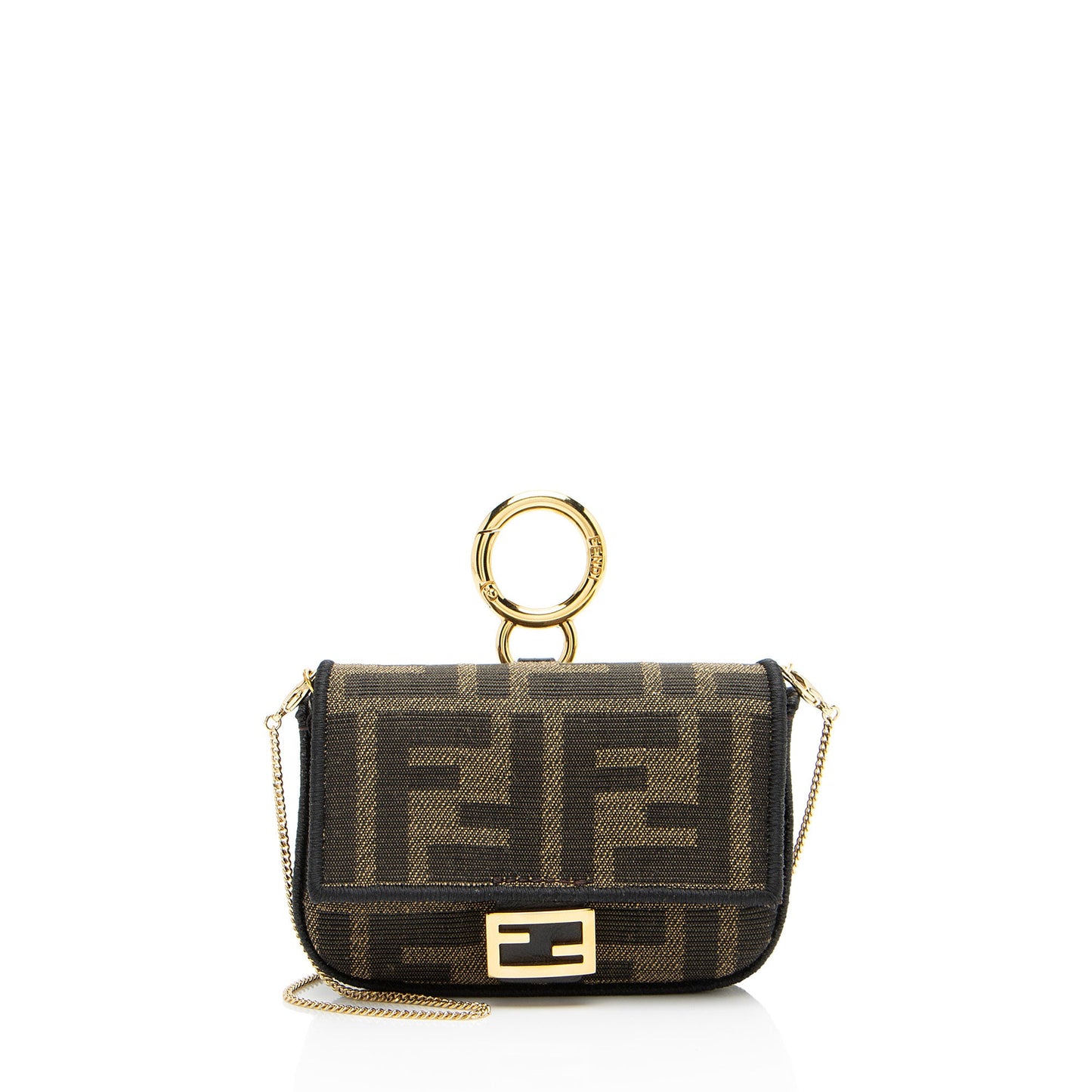 Fendi Zucca Nano Baguette Charm Crossbody