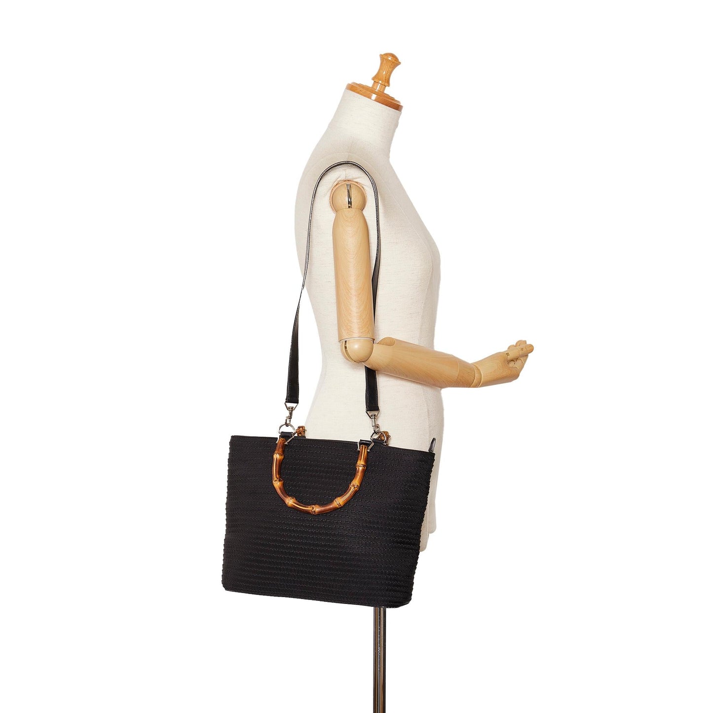 Gucci Bamboo Canvas Satchel (SHG-FgYljs)