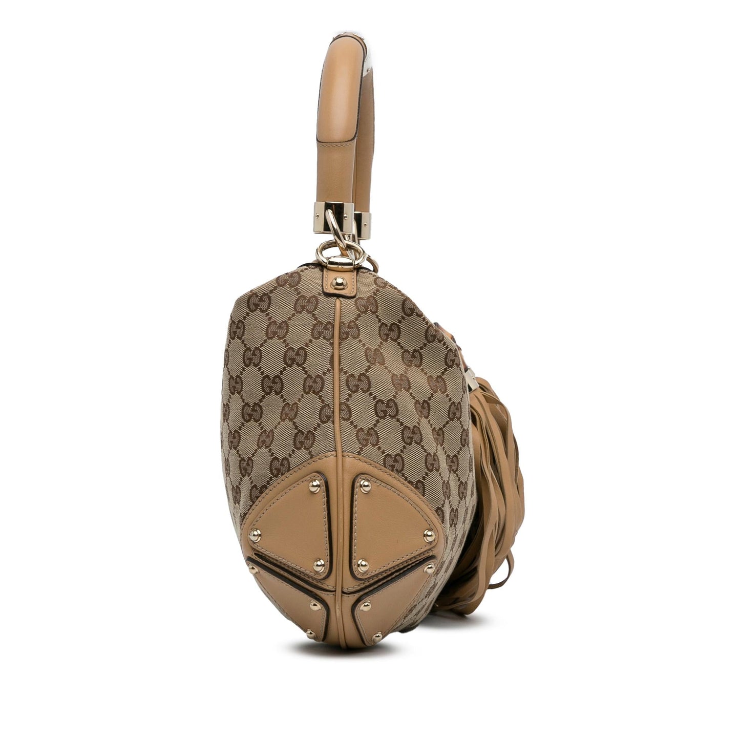 Gucci Bamboo GG Canvas Indy Hobo Bag (SHG-XsNWx4)