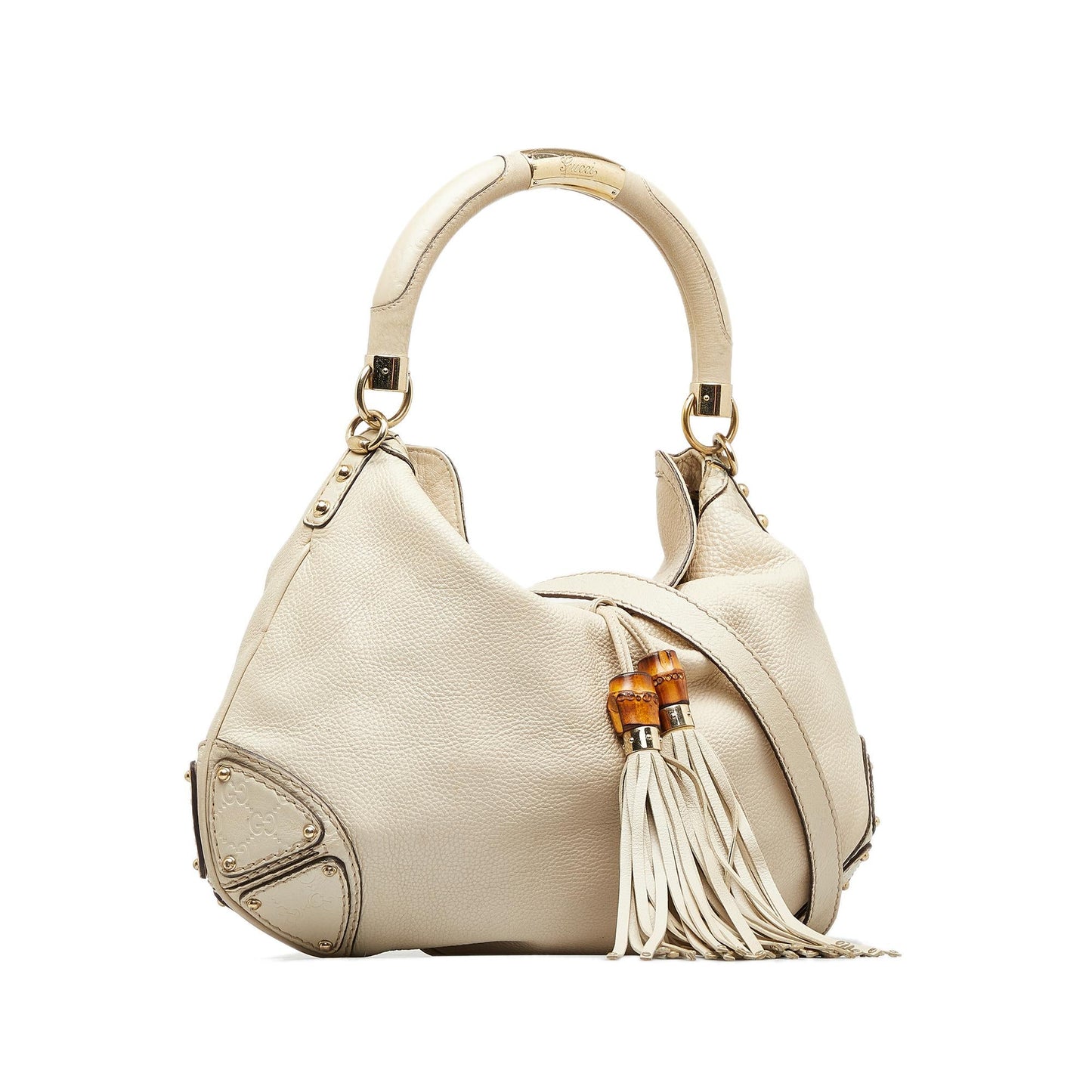 Gucci Bamboo Indy Leather Satchel (SHG-VsCzz0)