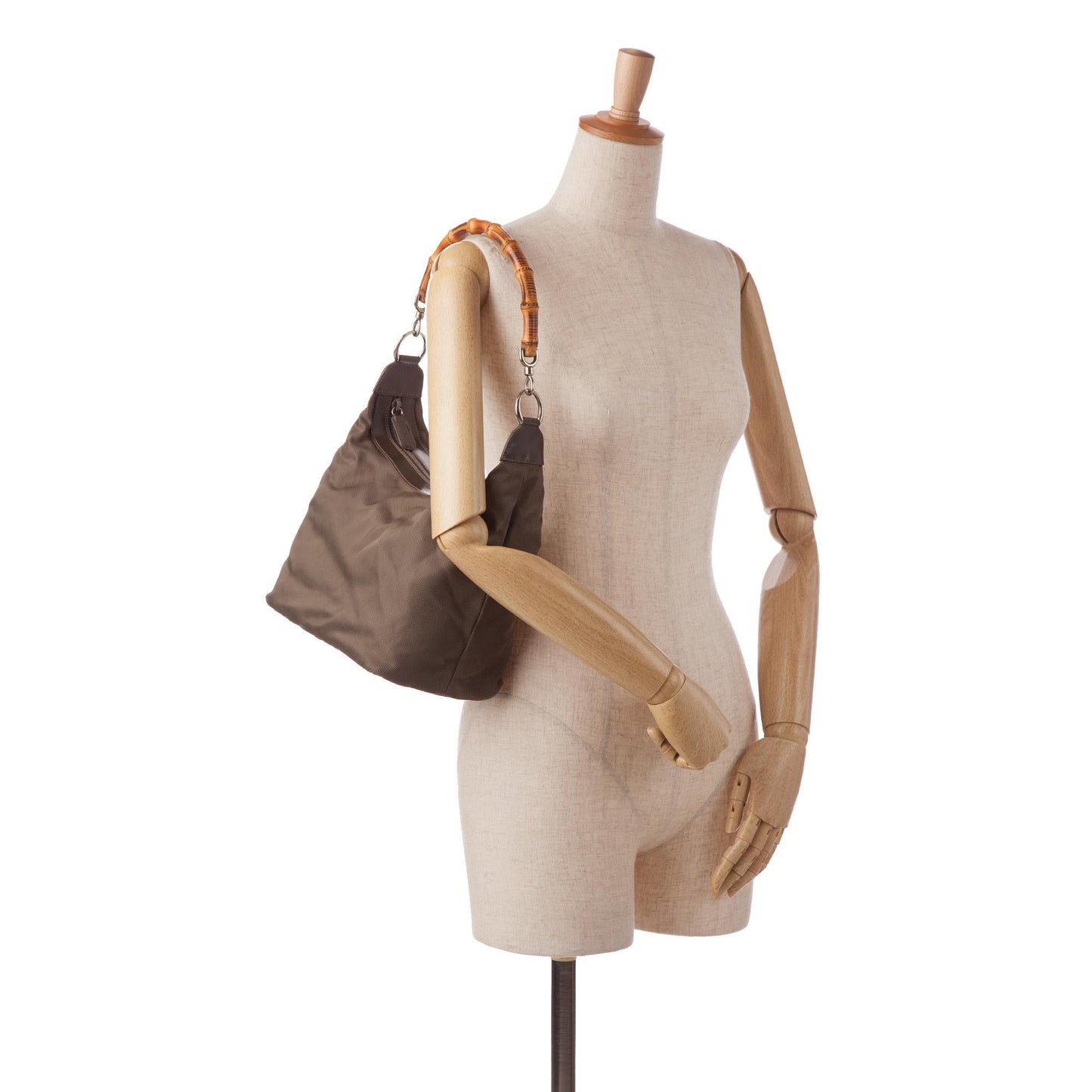 Gucci Bamboo Nylon Shoulder Bag (SHG-vluyZY)