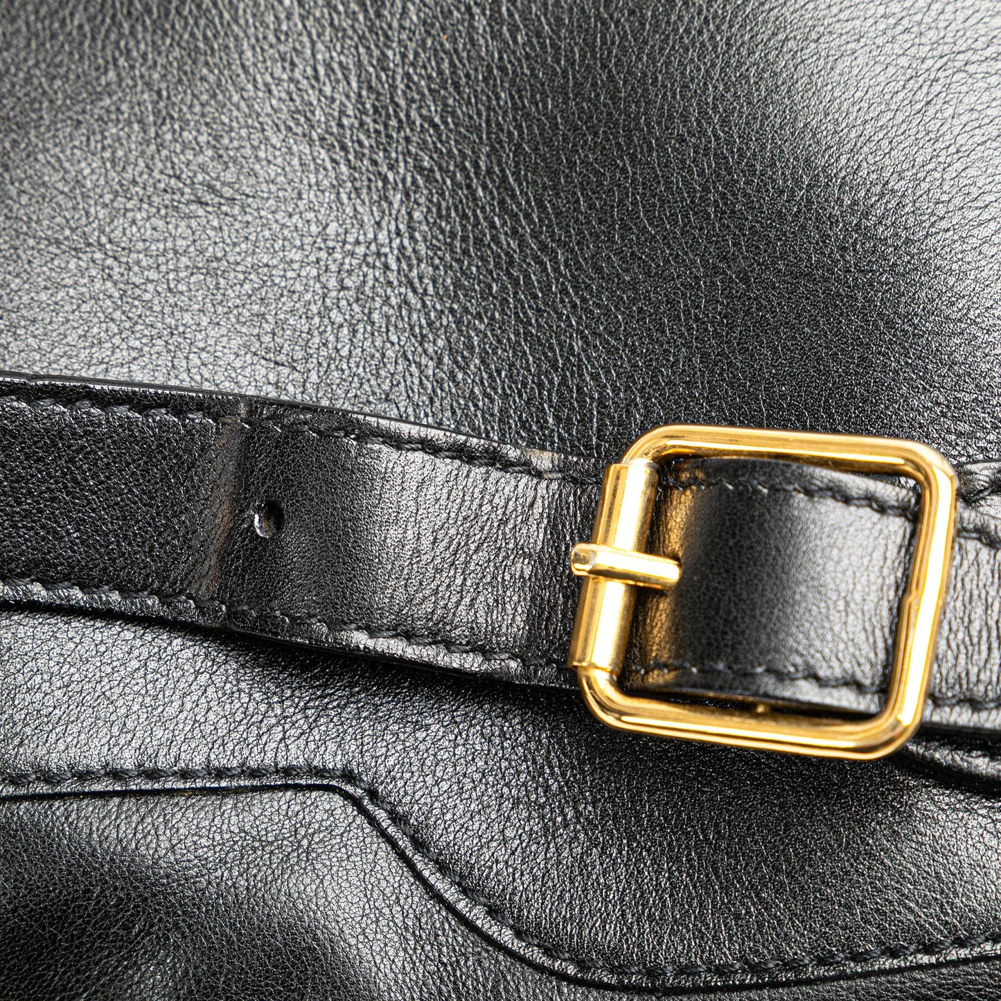 Gucci Calfskin Bamboo Drawstring Backpack