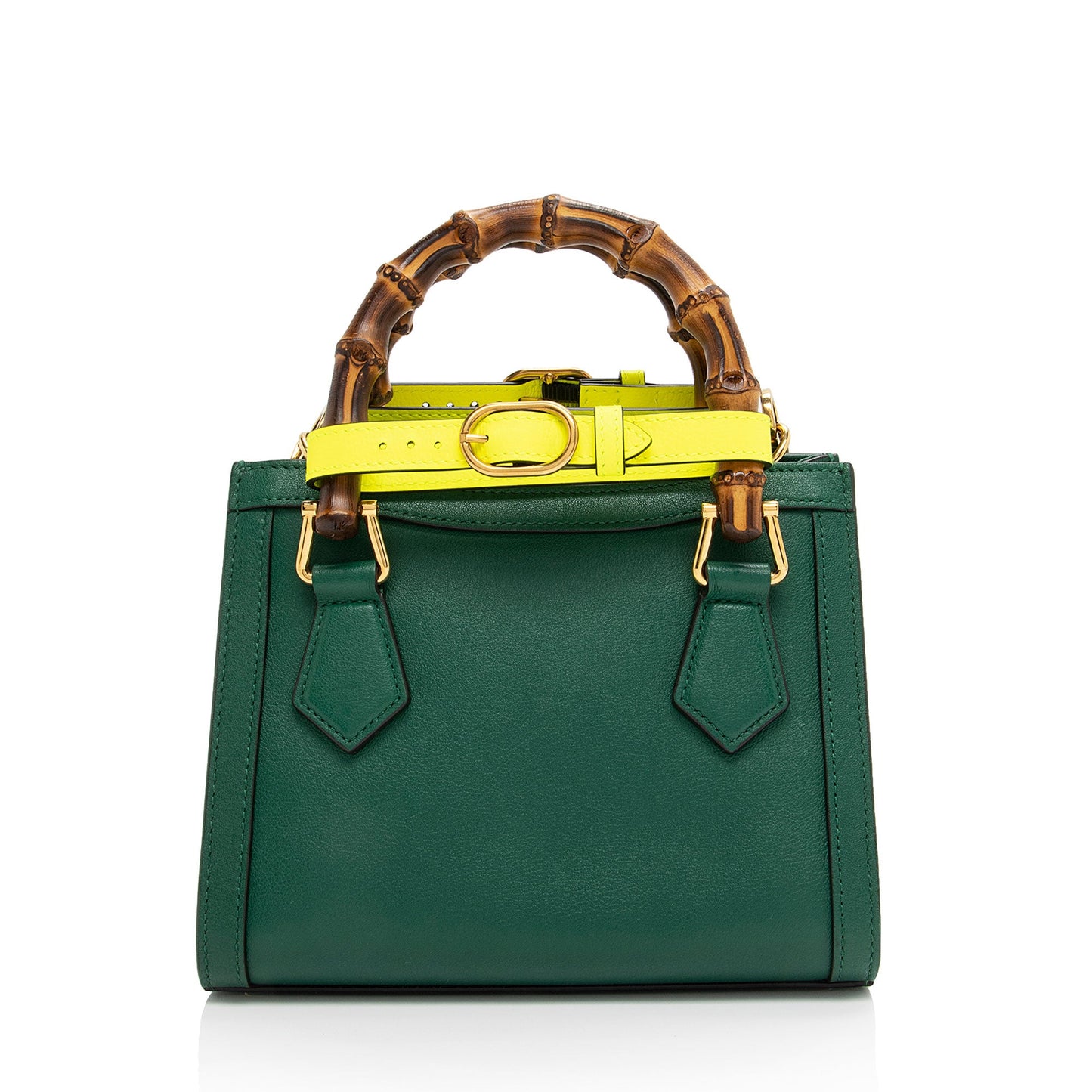 Gucci Cuir Leather Bamboo Diana Mini Tote