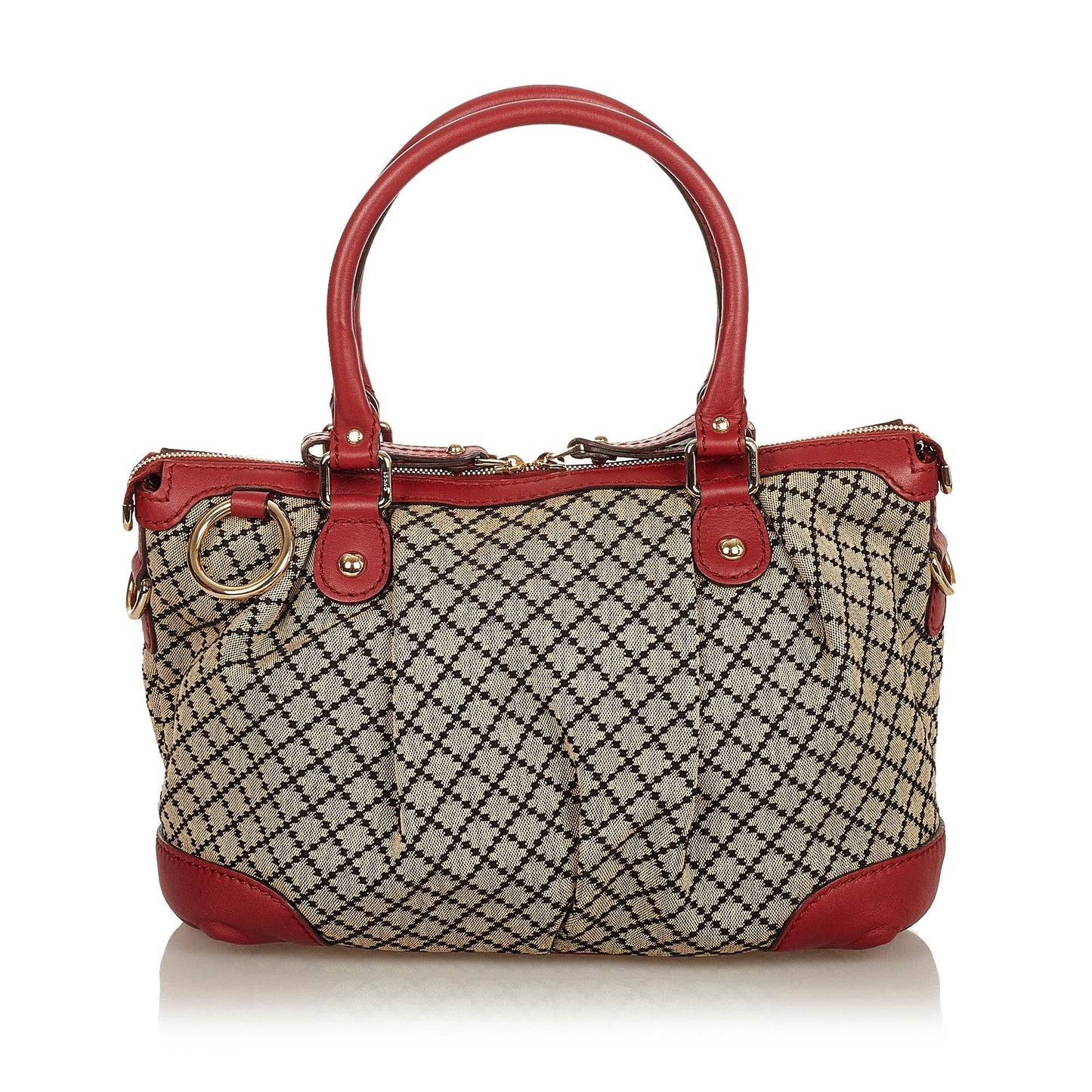 Gucci Diamante Sukey Canvas Satchel (SHG-5dkeD5)