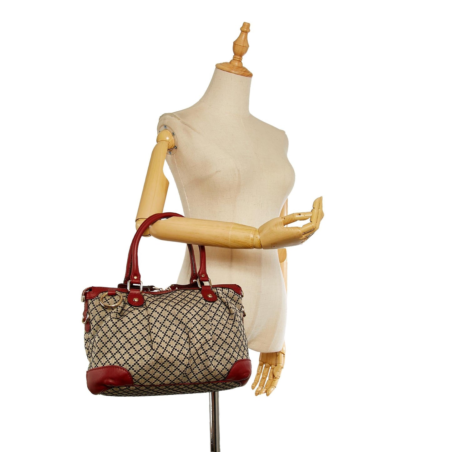 Gucci Diamante Sukey Canvas Satchel (SHG-5dkeD5)