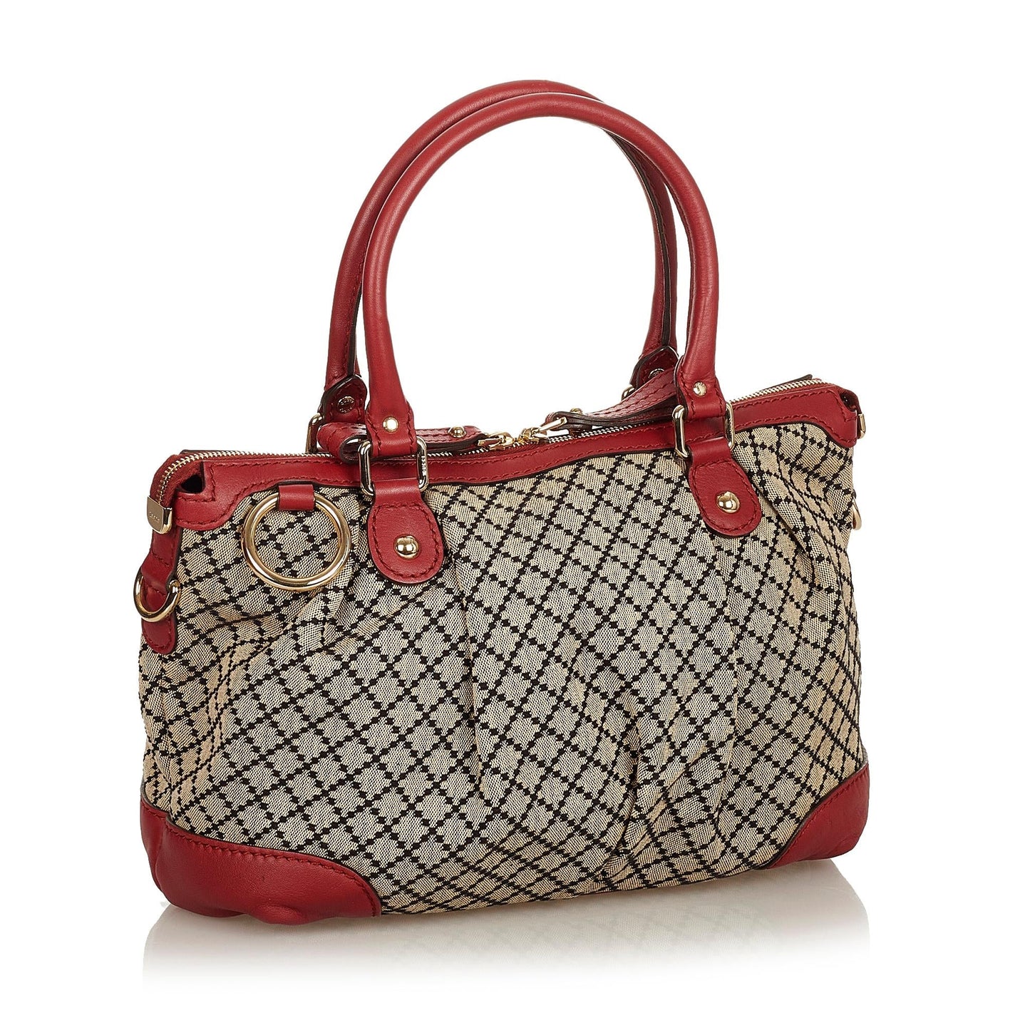 Gucci Diamante Sukey Canvas Satchel (SHG-5dkeD5)