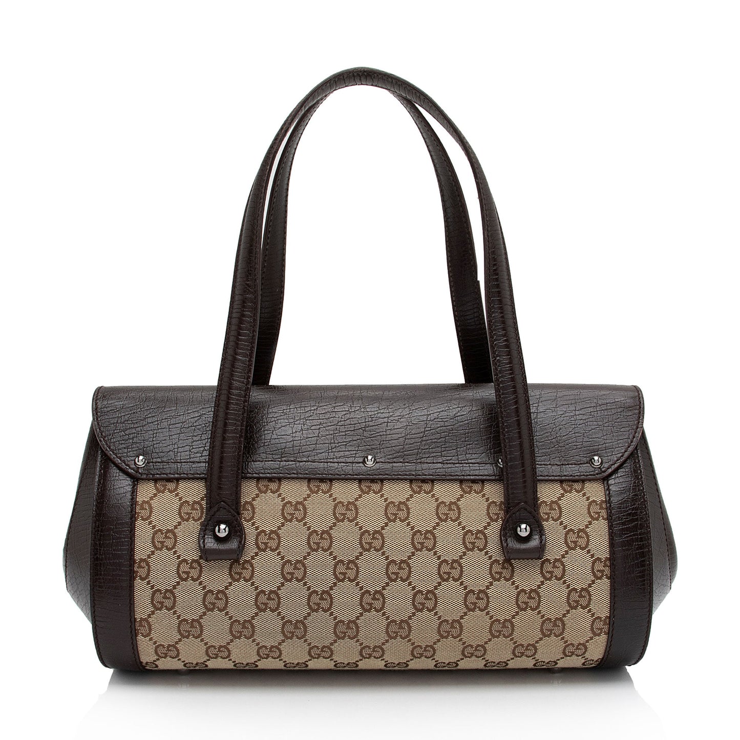 Gucci GG Canvas Bamboo Bullet Medium Satchel (SHF-6OHkiG)