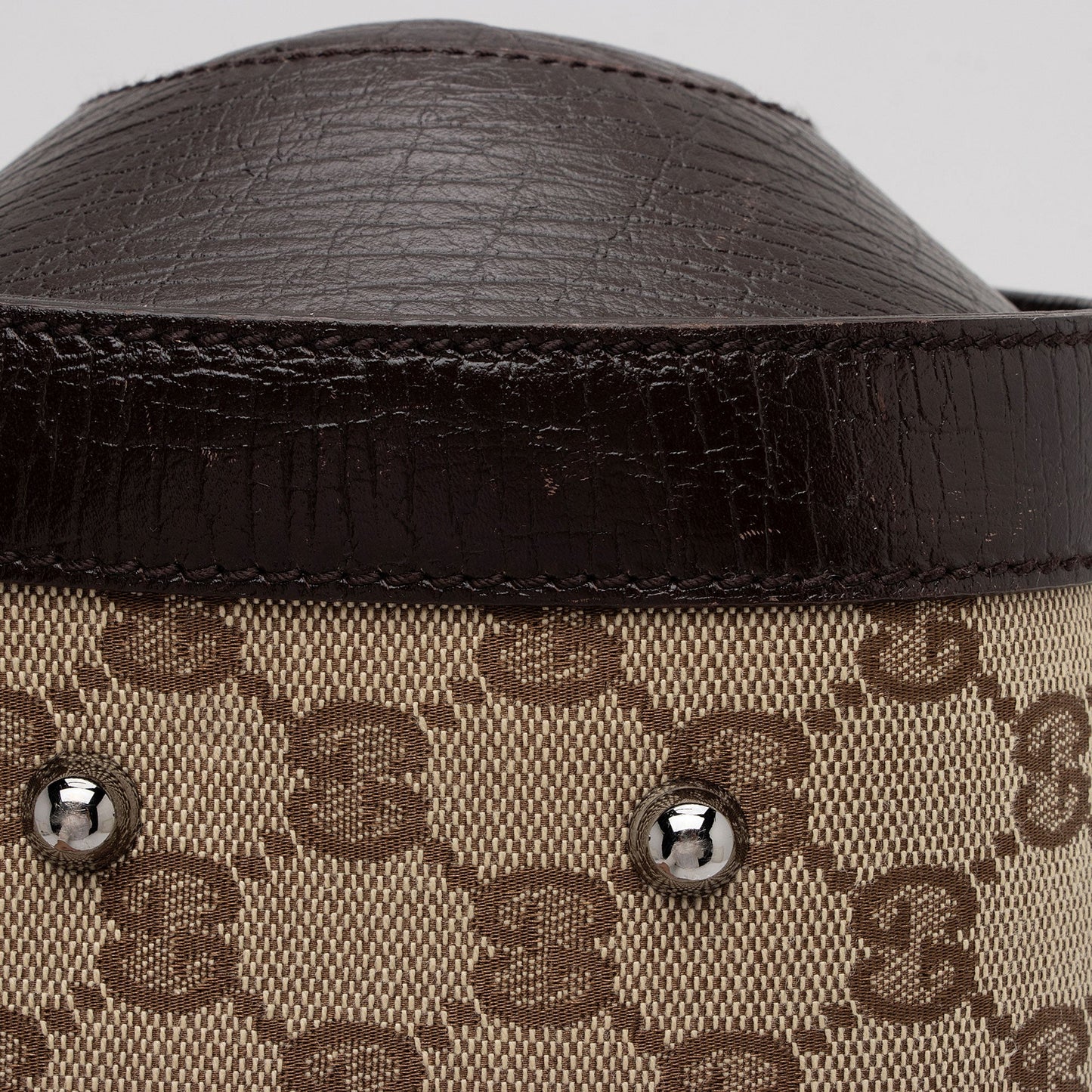Gucci GG Canvas Bamboo Bullet Medium Satchel (SHF-6OHkiG)