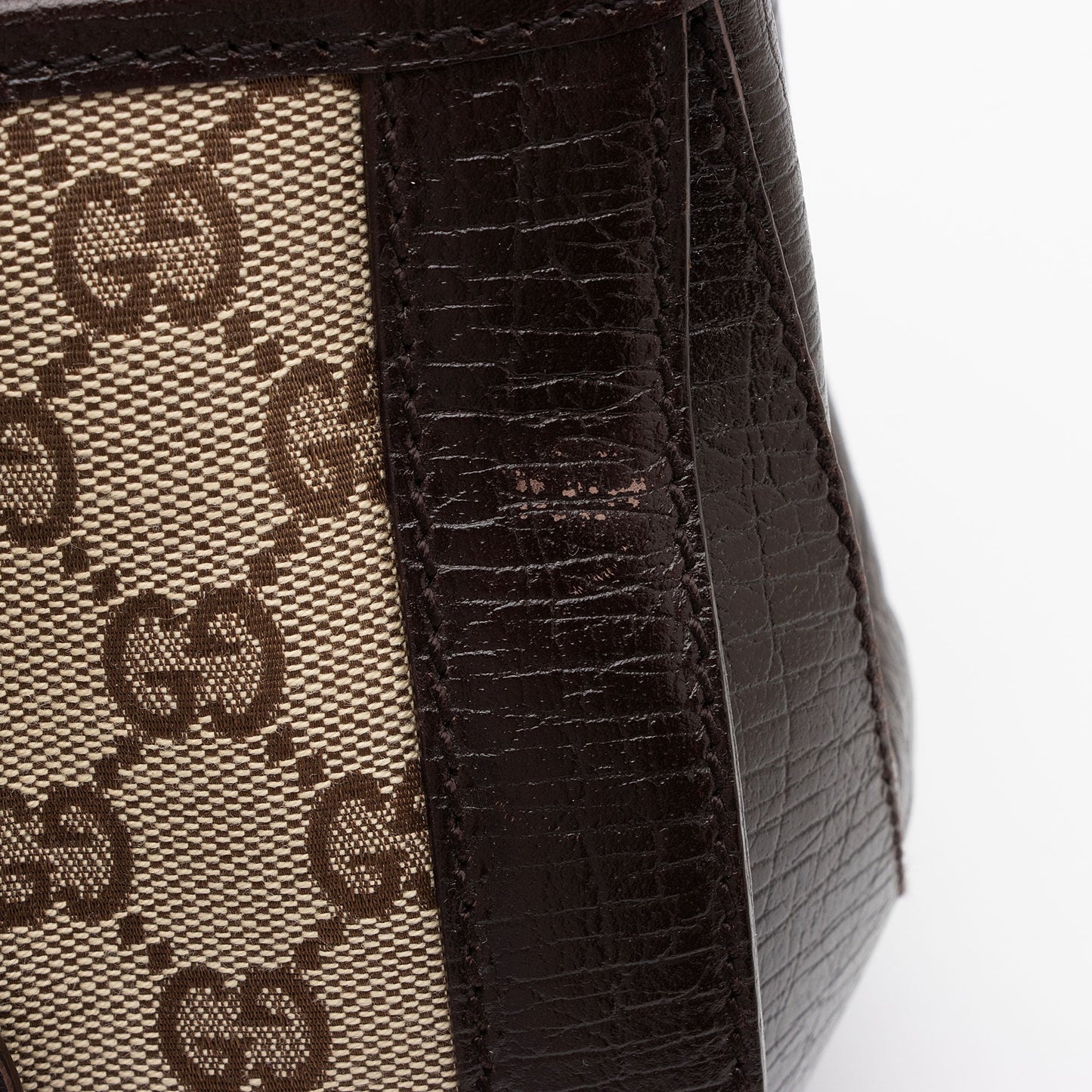 Gucci GG Canvas Bamboo Bullet Medium Satchel (SHF-6OHkiG)