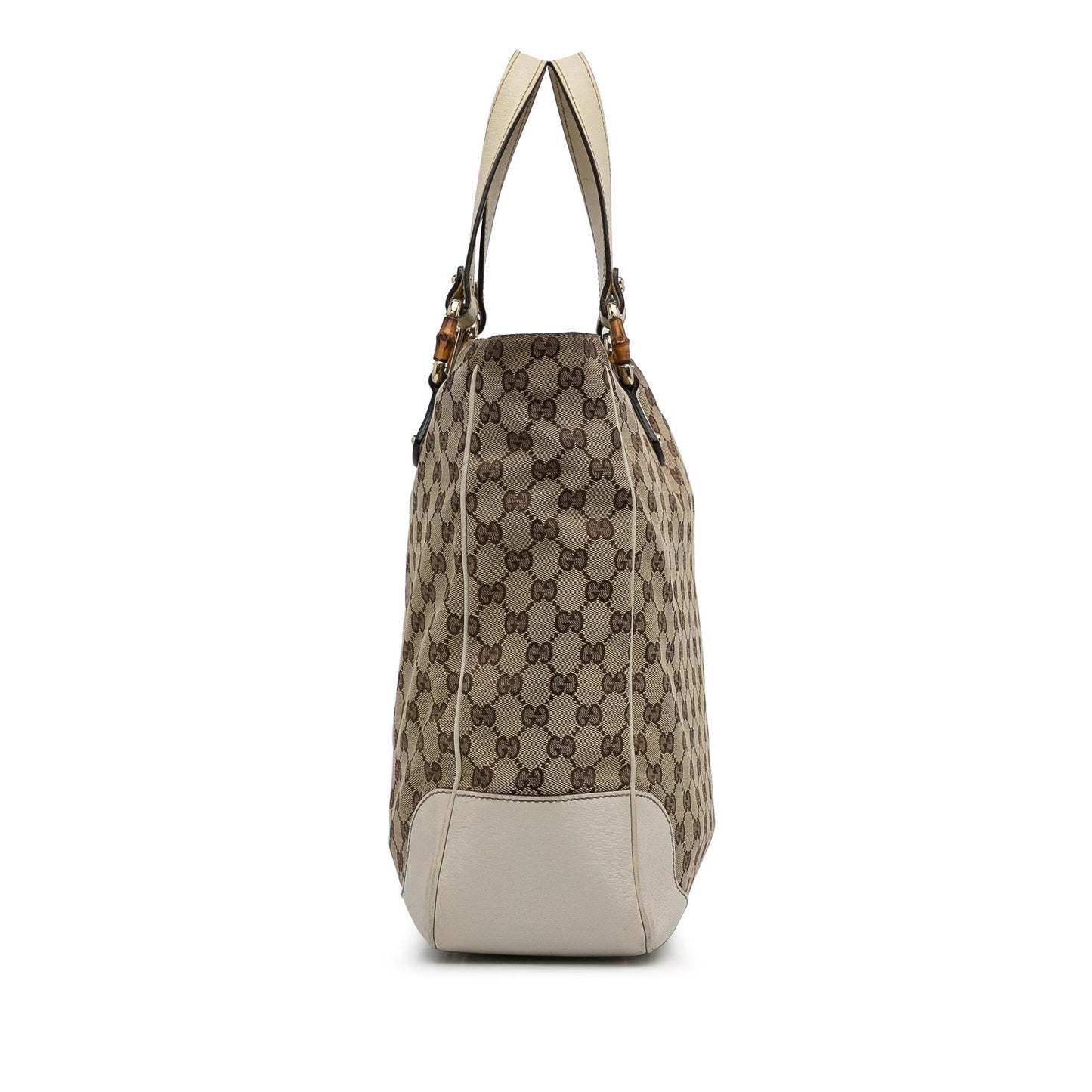 Gucci GG Canvas Bamboo Tote Bag (SHG-J7IVAF)