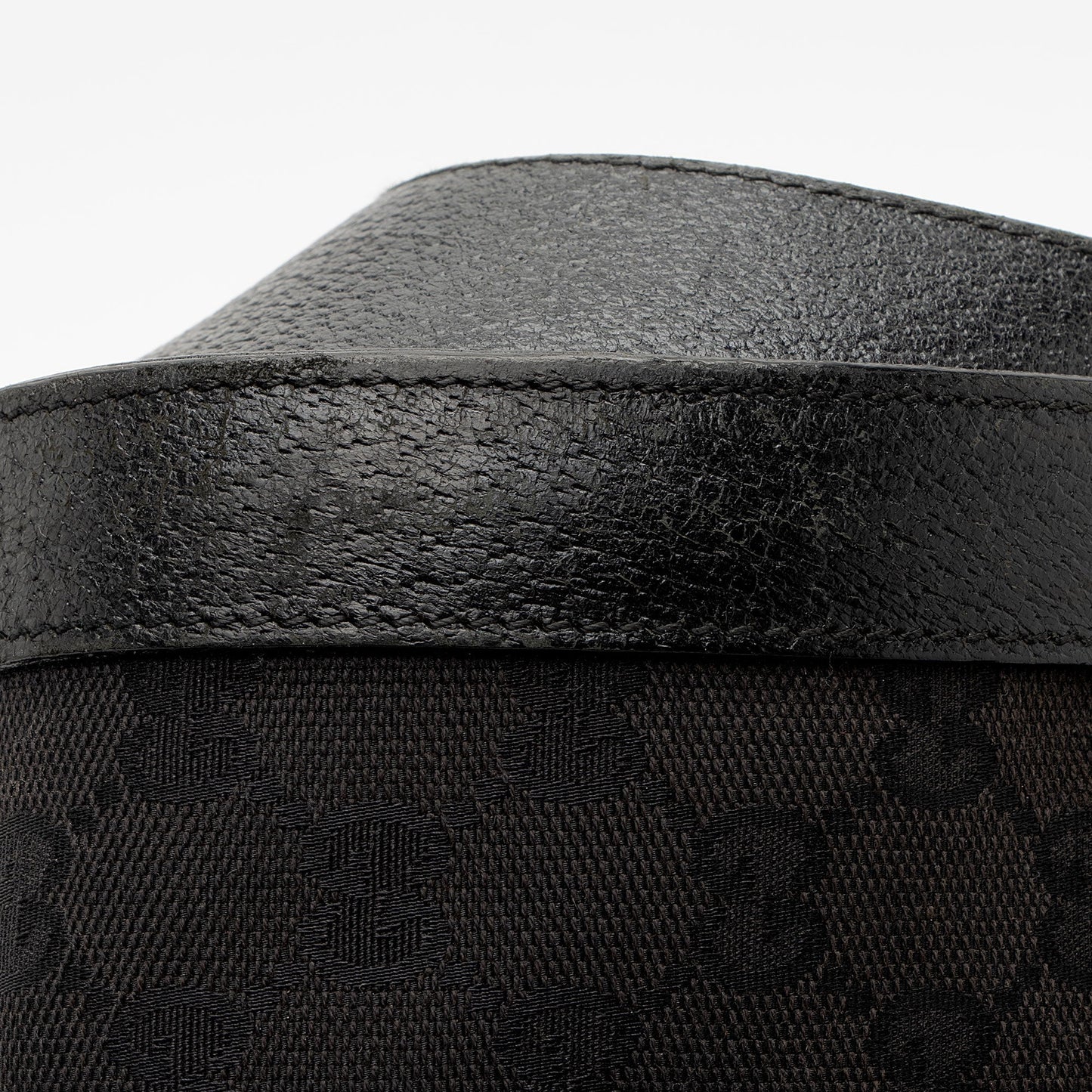 Gucci Leather Studded Web Bamboo Bullet Medium Satchel