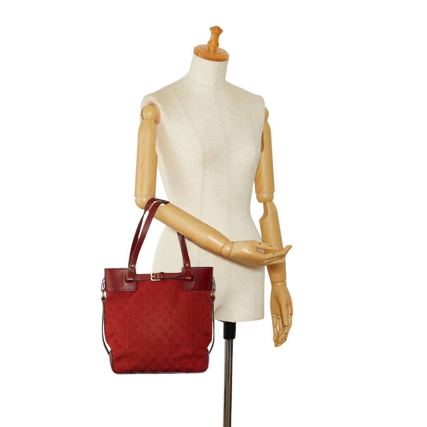 Gucci GG Canvas Belt Tote Bag (SHG-HTluvU)