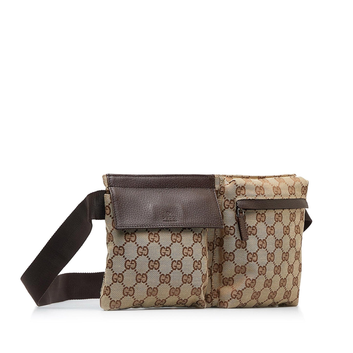 Gucci GG Canvas Double Pocket Belt Bag (SHG-LG8NkK)
