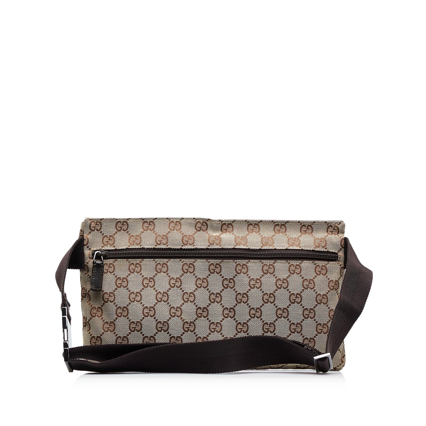 Gucci GG Canvas Double Pocket Belt Bag (SHG-BZKMqY)