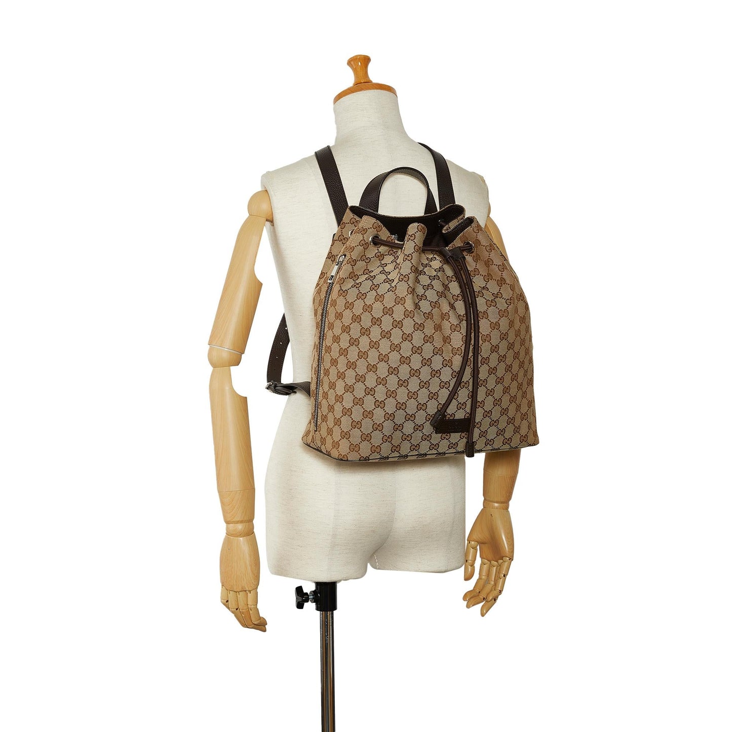 Gucci GG Canvas Drawstring Backpack (SHG-TBk0T0)