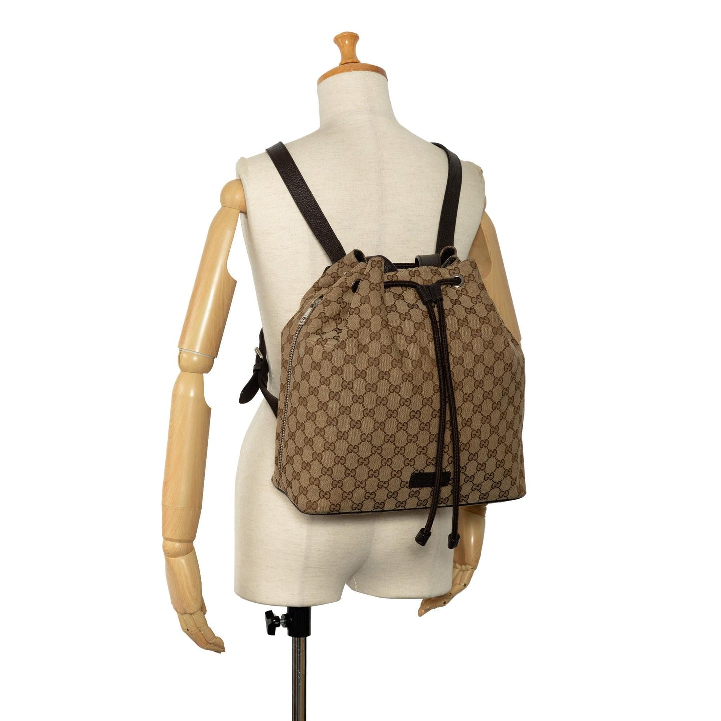 Gucci GG Canvas Drawstring Backpack (SHG-YazrQc)