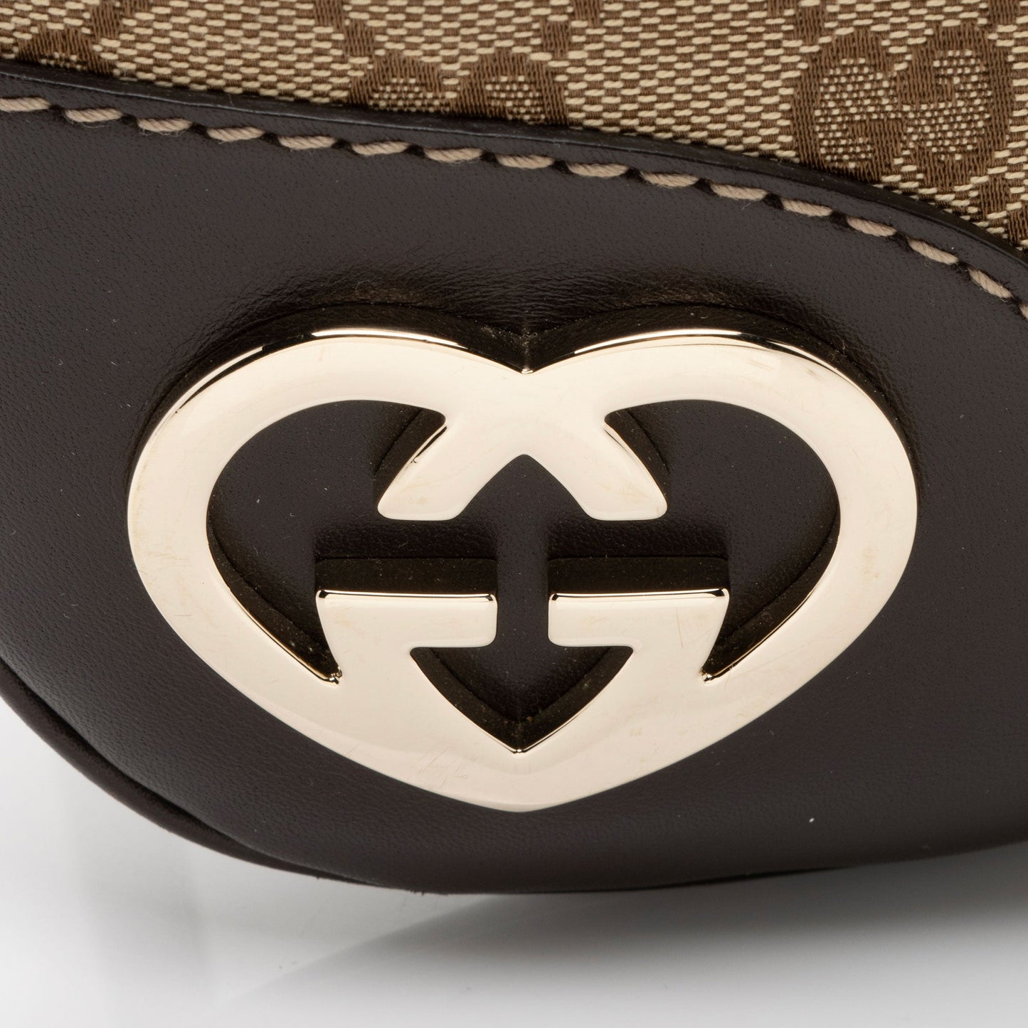 Gucci GG Canvas Interlocking Heart Crossbody Bag (SHF-2gSnDY)
