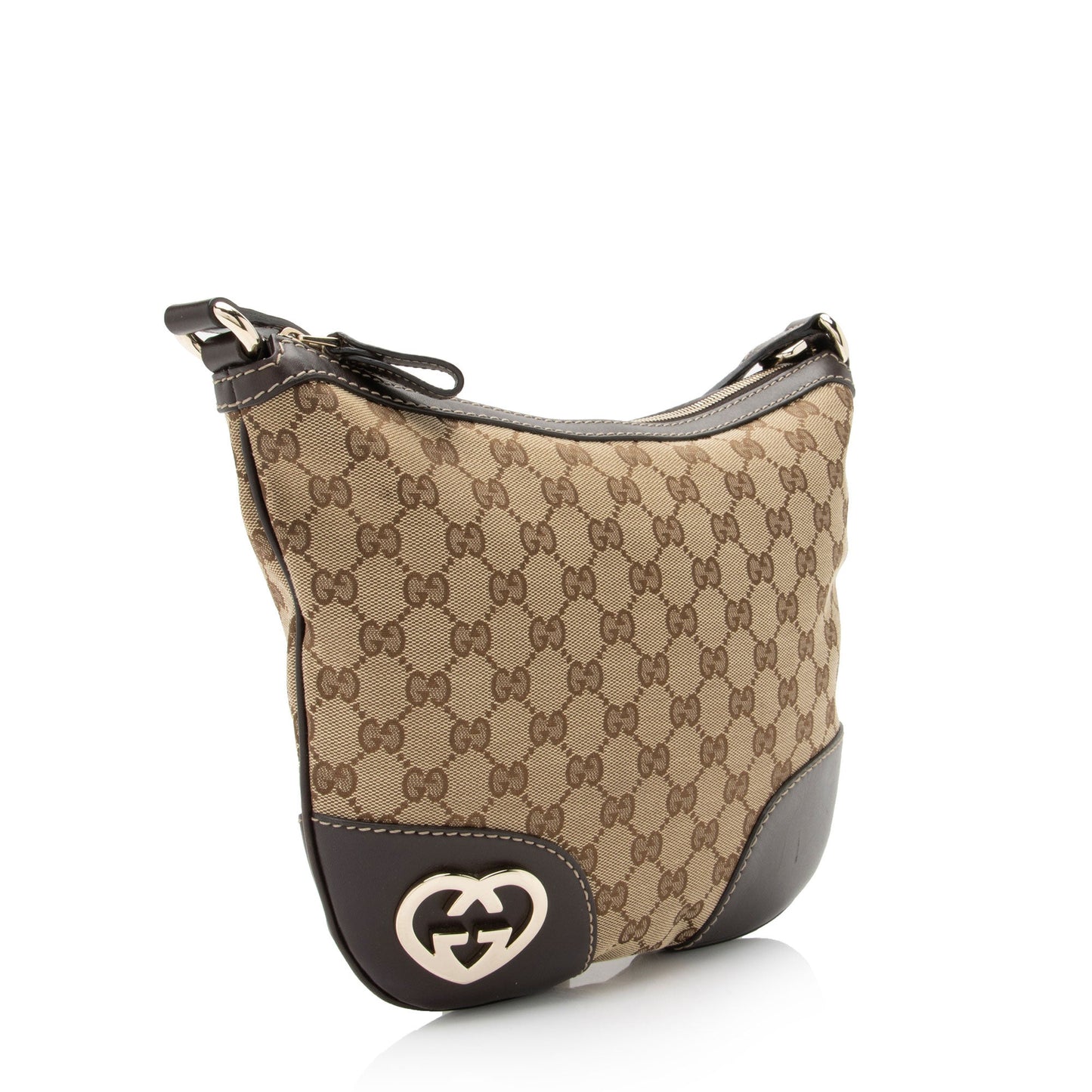 Gucci GG Canvas Interlocking Heart Crossbody Bag (SHF-2gSnDY)